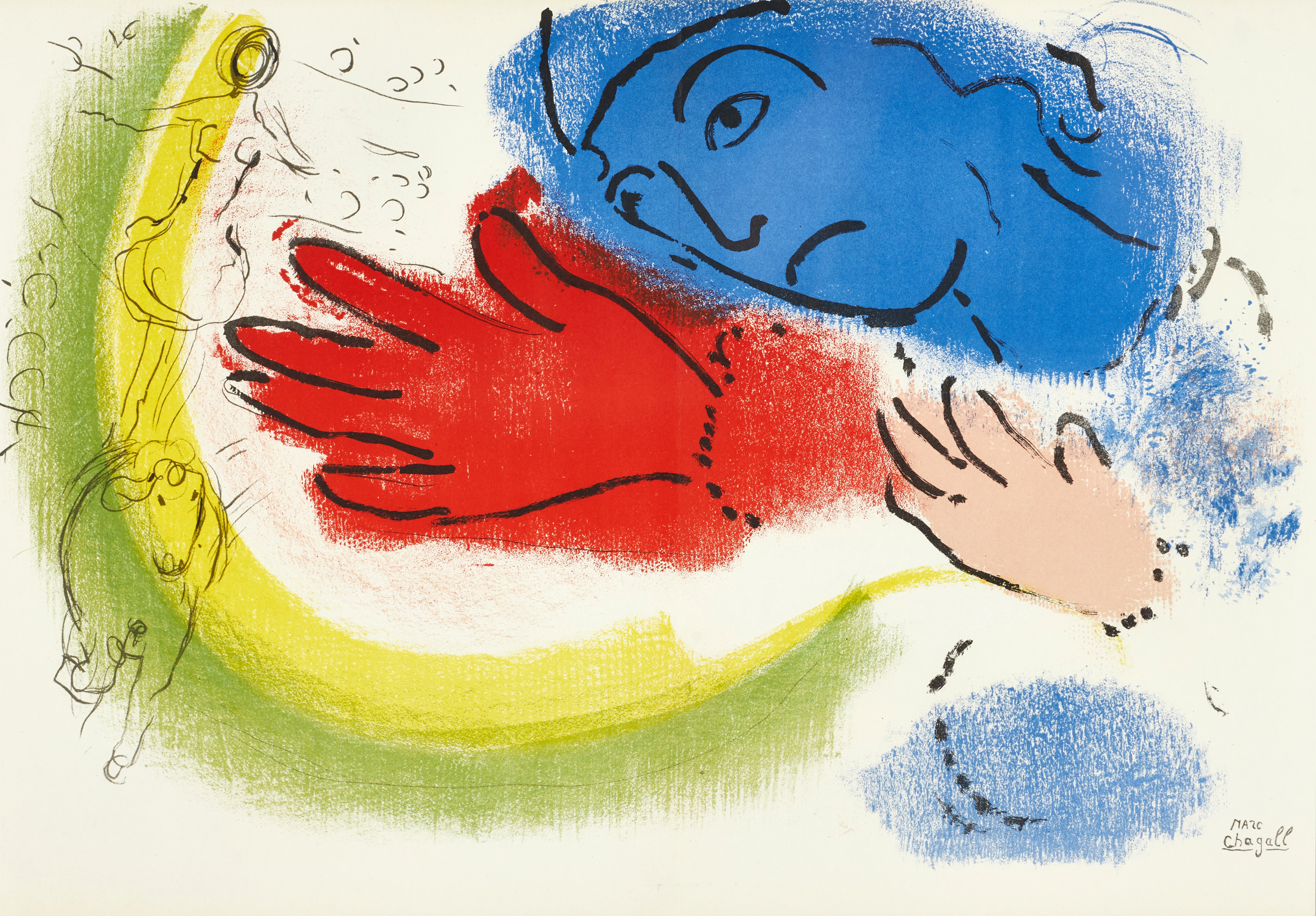 MARC CHAGALL (FRANKRIKE, 1887–1985). L'Écuyère - The Woman Circus-Rider