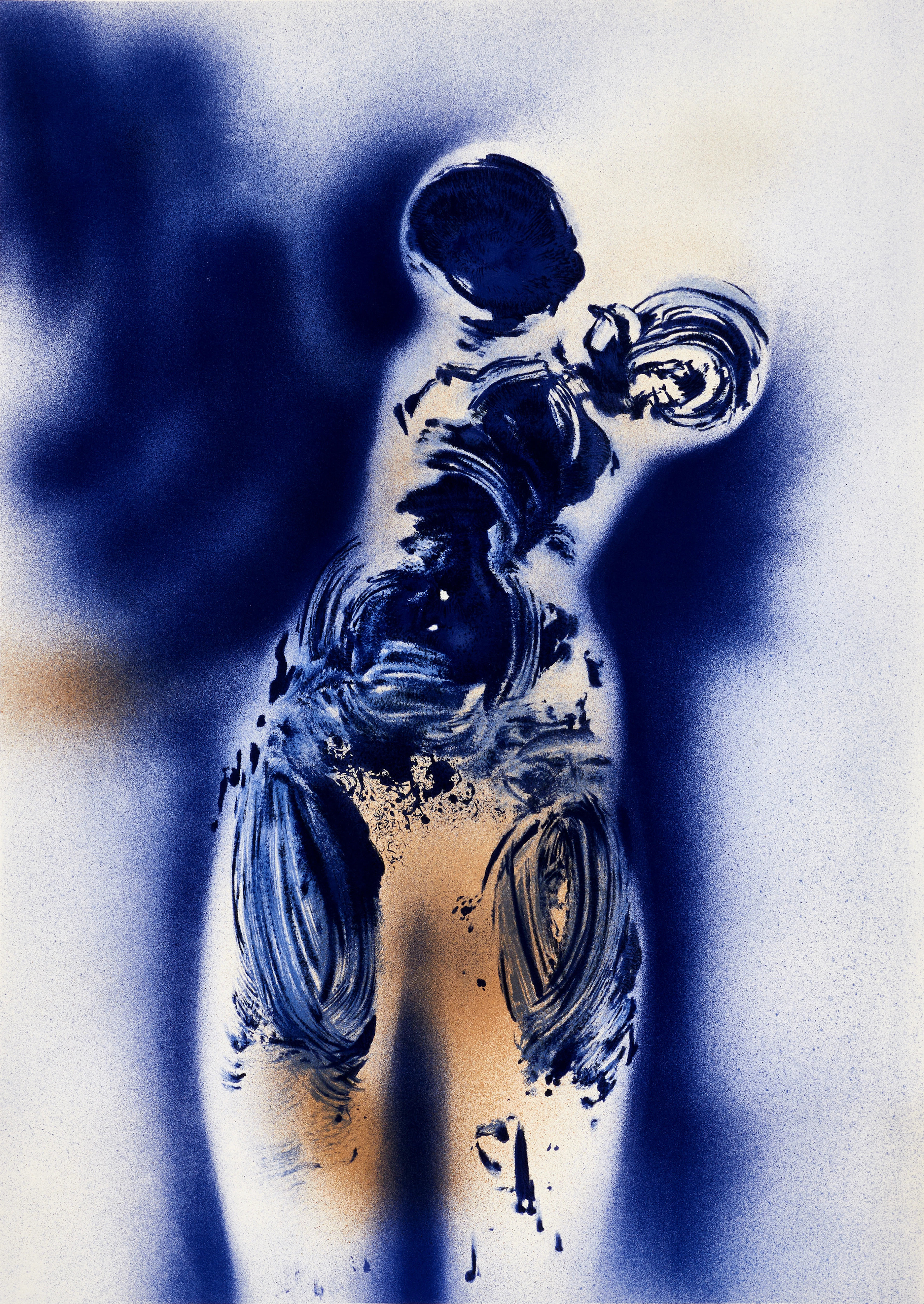 YVES KLEIN (1928-1962), efter. Anthropométrie sans titre, färglitografi 1973.