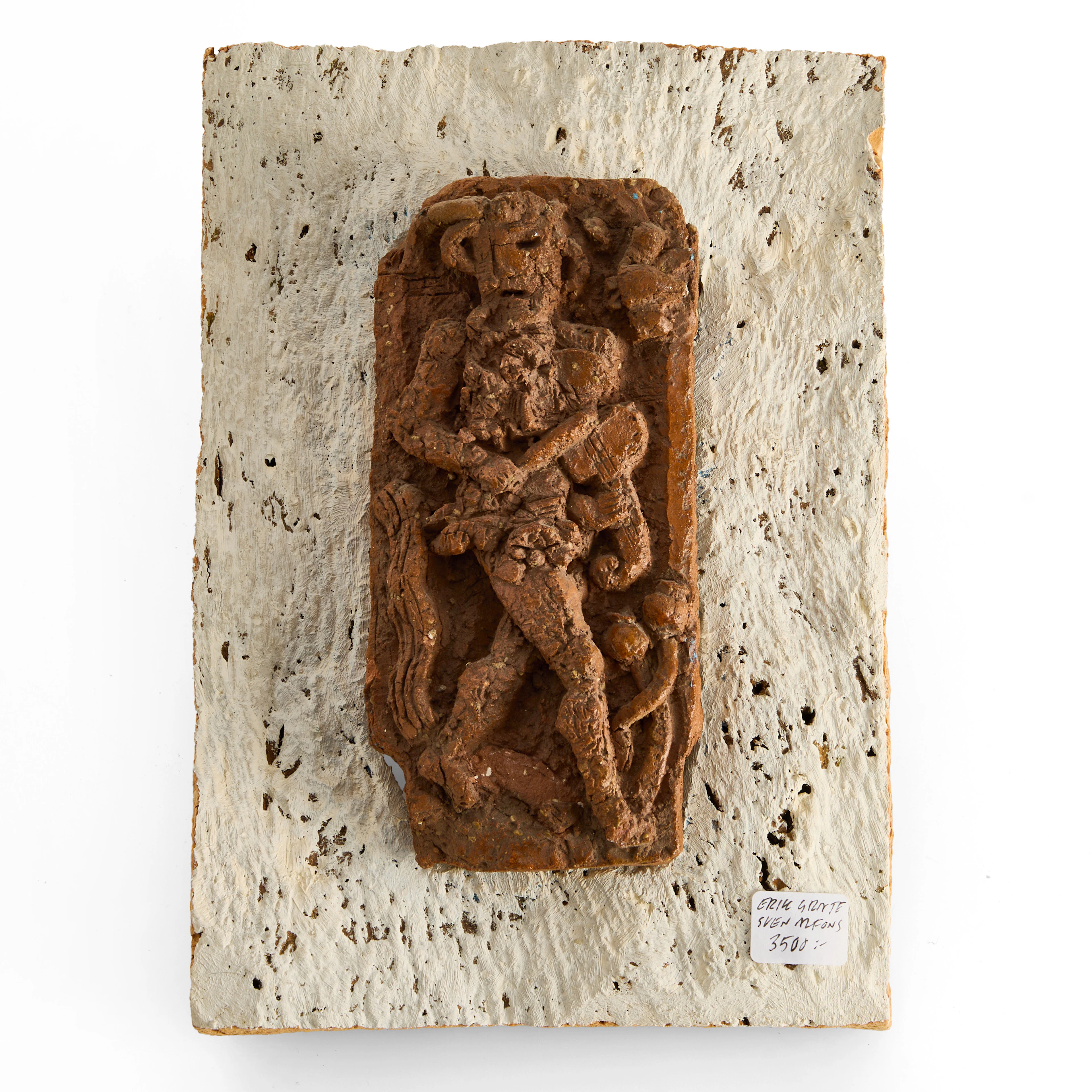 ERIC GRATE (1896–1983). Näck, signerad a tergo, relief i terrakotta