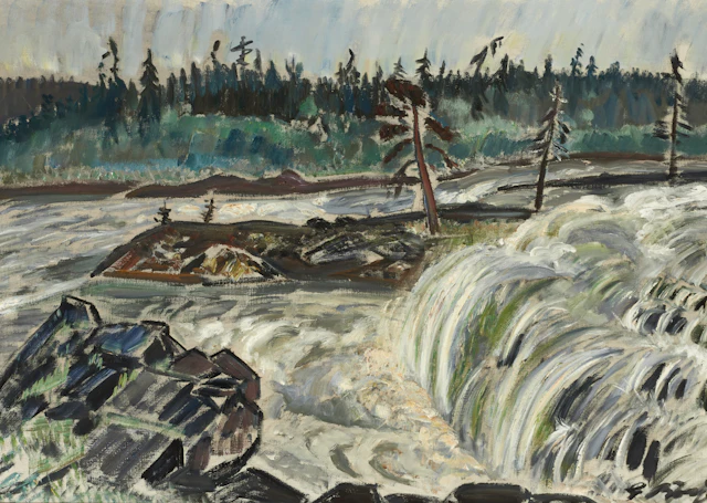 GIDEON BÖRJE (SVERIGE, 1891–1965). Forslandskap, signerad, olja på duk.