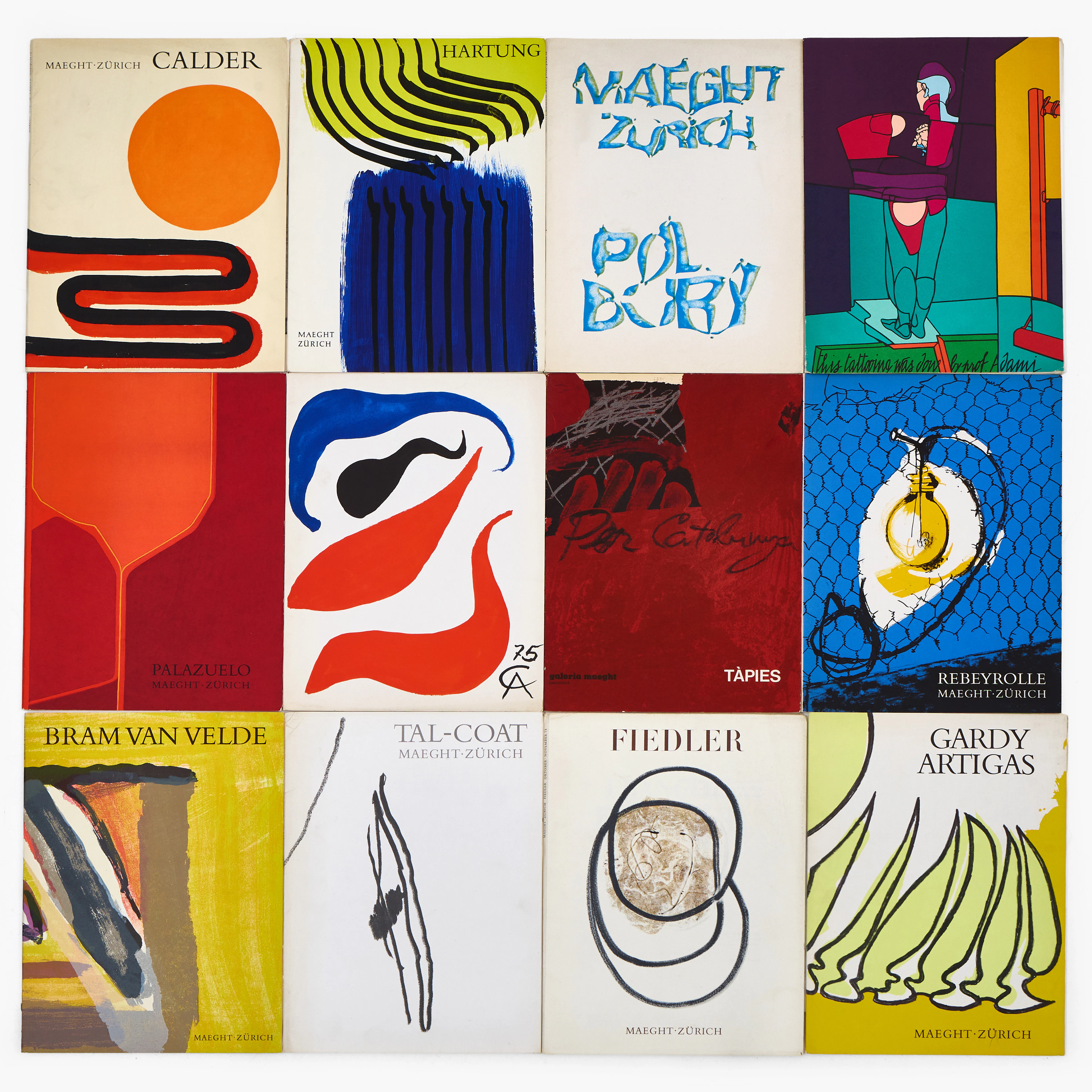 MAEGHT -ZÜRICH, häften 12 st, innehållande originallitografier, 1970-tal