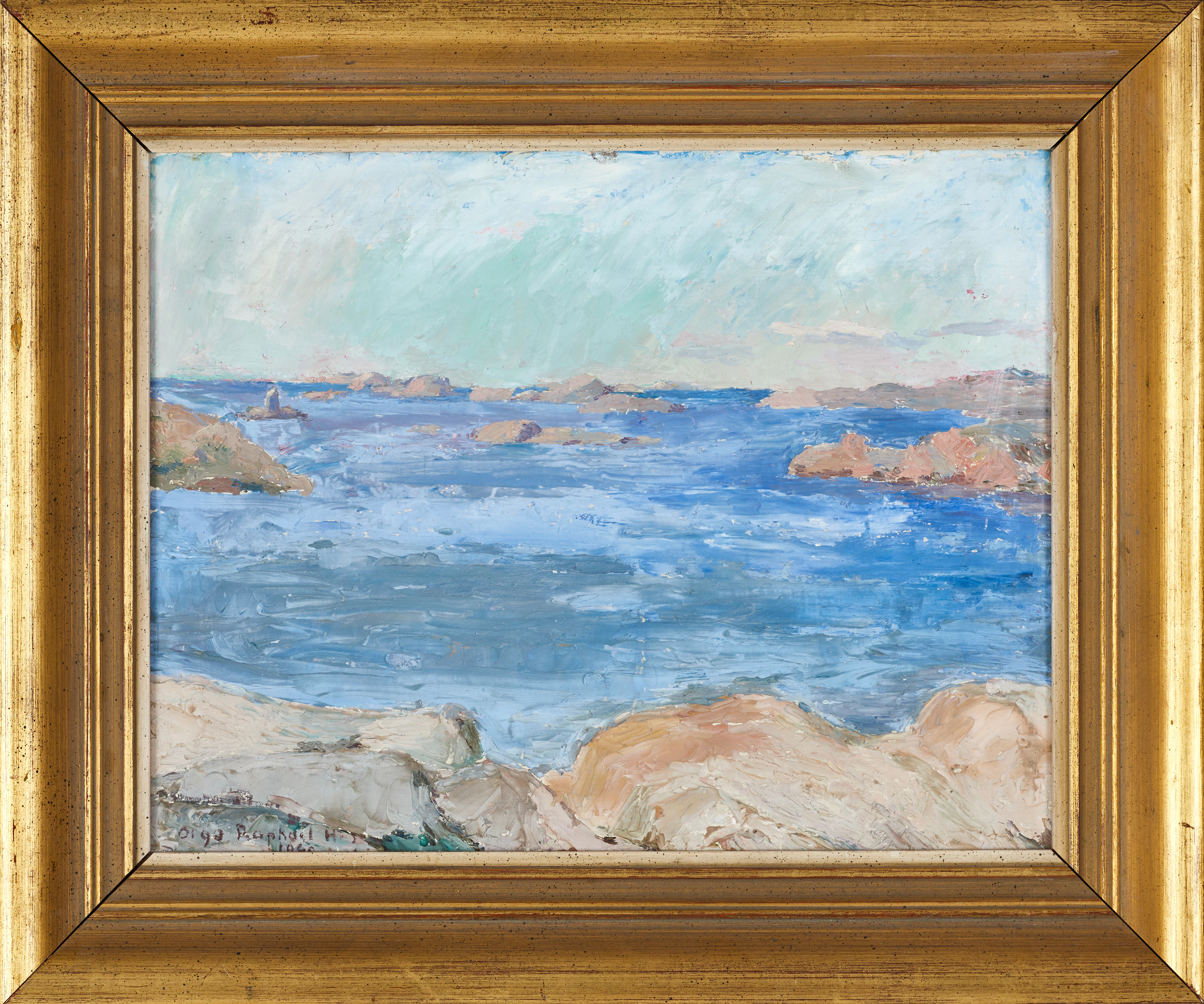 OLGA RAPHAEL-HALLENCREUTZ (1887-1967). Skärgårdslandskap, olja på