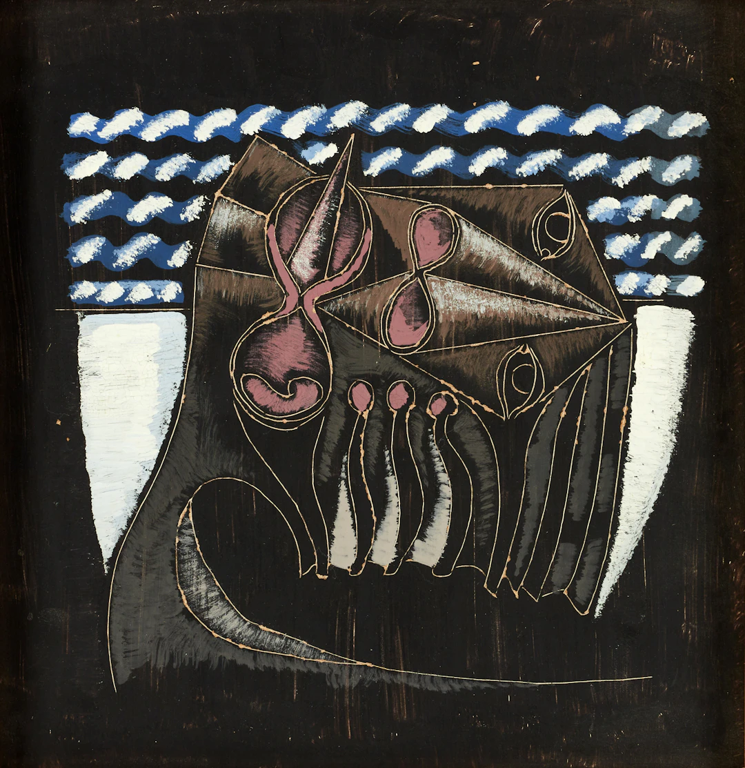 HEINZ SEVENICH (Aachen/Tyskland 1935-2023). Abstrakt komposition med