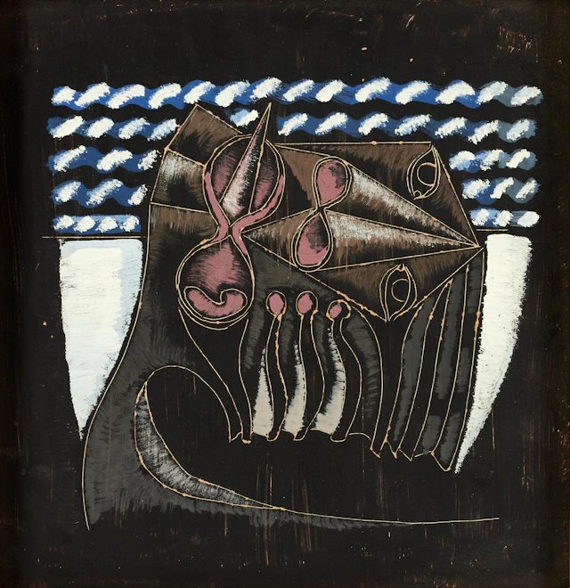 HEINZ SEVENICH (Aachen/Tyskland 1935-2023). Abstrakt komposition med