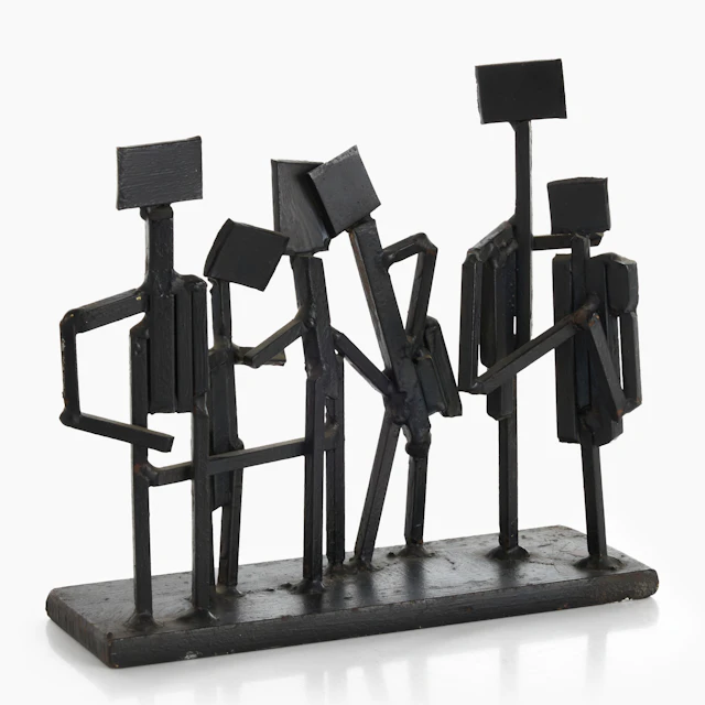 TORKEL DAHLSTEDT (född 1942): Figurer, skulptur i järnsmide.