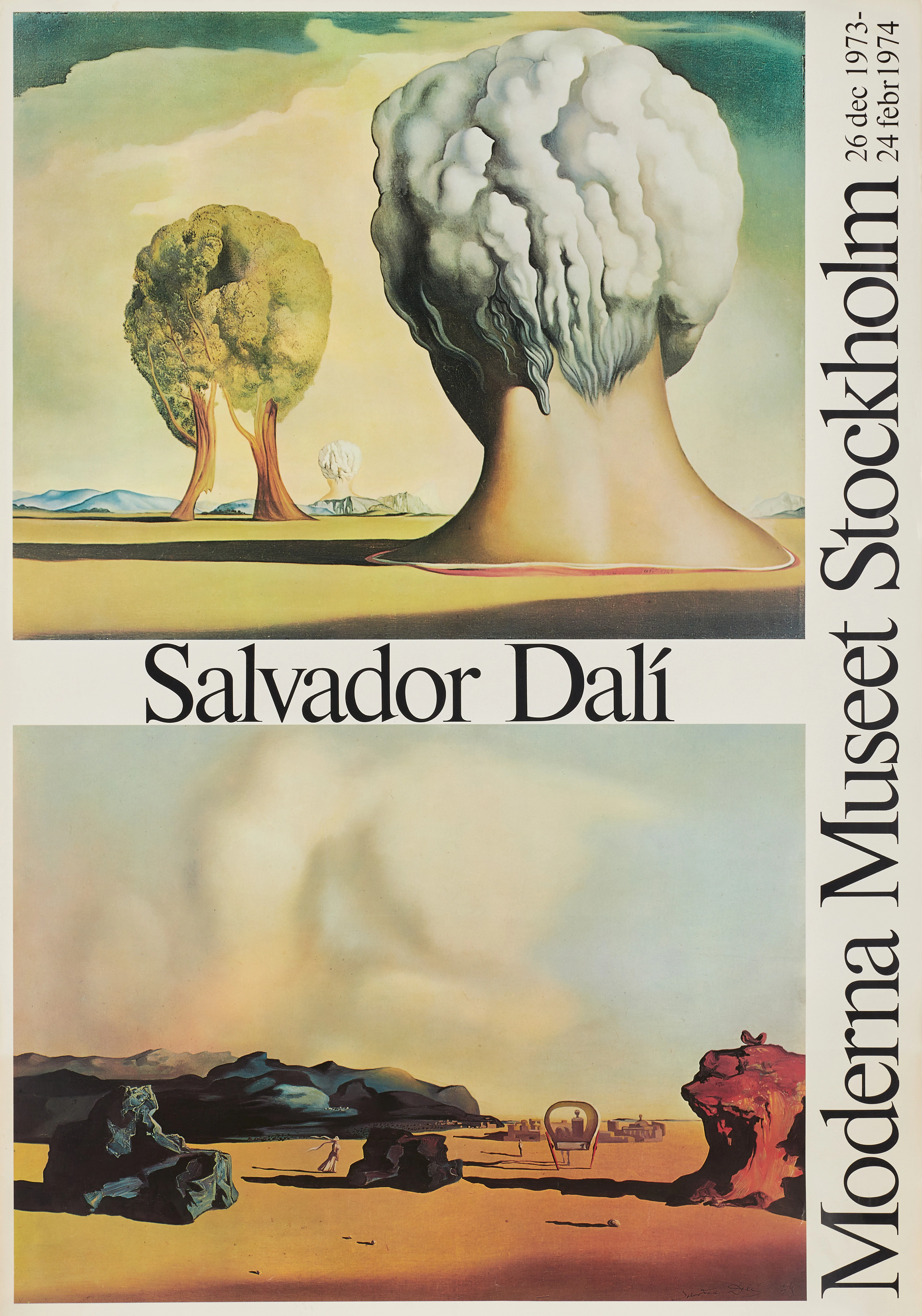 SALVADOR DALI. Moderna Museet Stockholm, 1973-1974, utställningsaffisch.