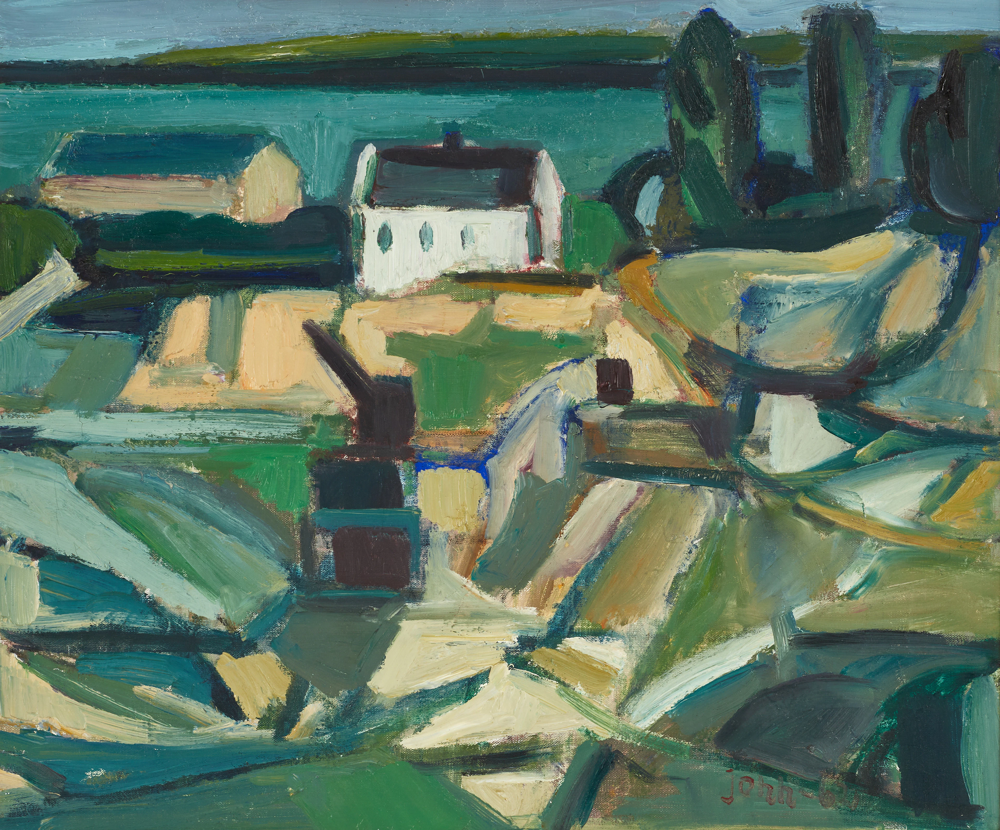 GUNNAR JONN (1904–1963). Landskap, signerad, daterad -62, olja på duk.