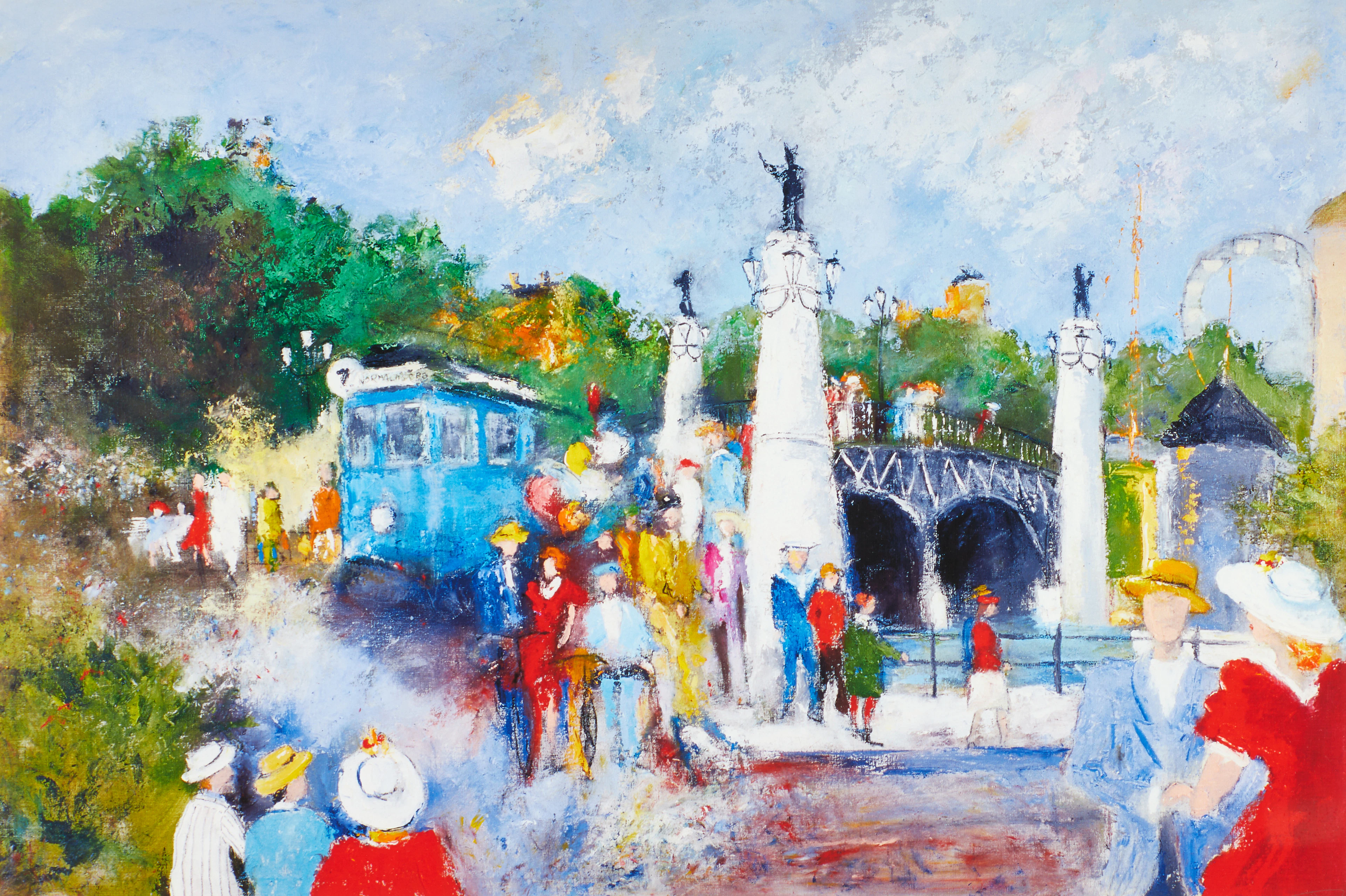 KALLE HÖGLUND (f. 1940), Djurgårdsbron, signerad 52/150cm, litografi.