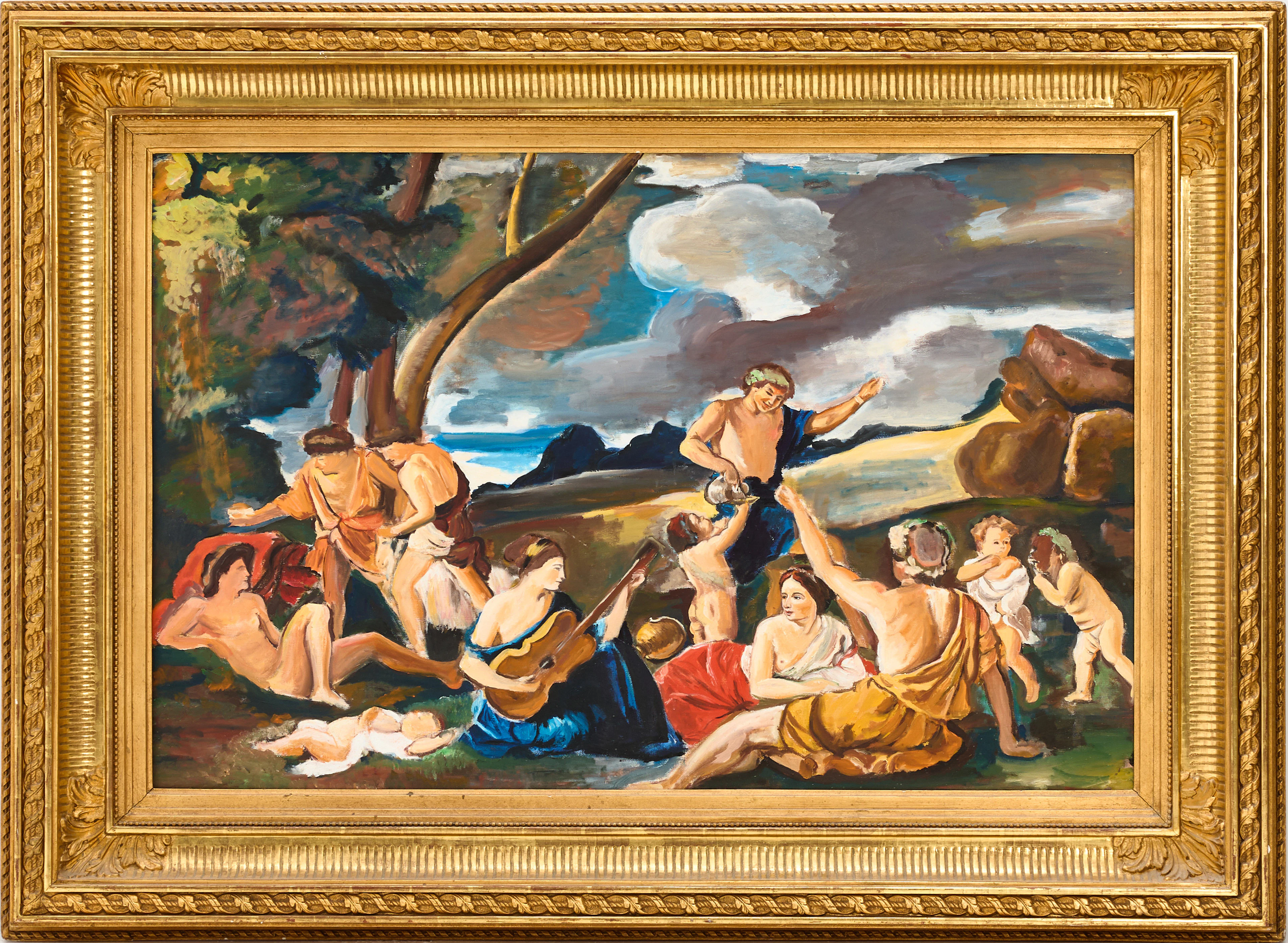 RAM, förgylld, 1900-talets första hälft, 165 x 121,5 cm. Verk av Kjell