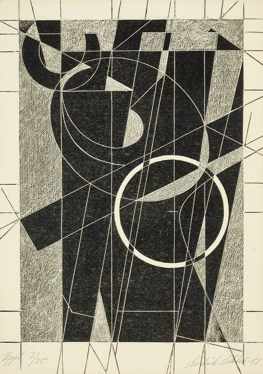 PER-ERIK BÖKLIN (1913–1999). Komposition, signerad och daterad -51