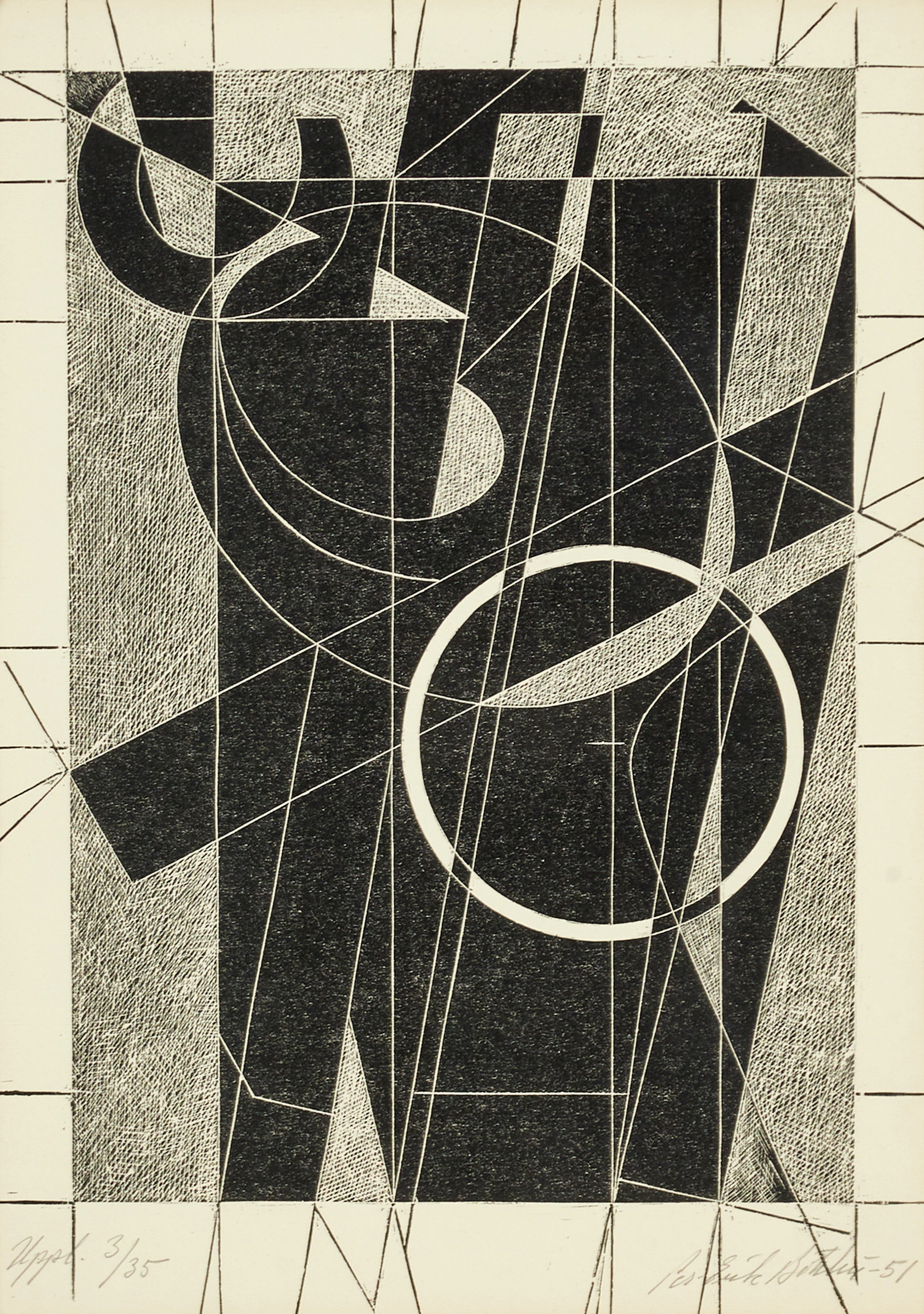 PER-ERIK BÖKLIN (1913–1999). Komposition, signerad och daterad -51