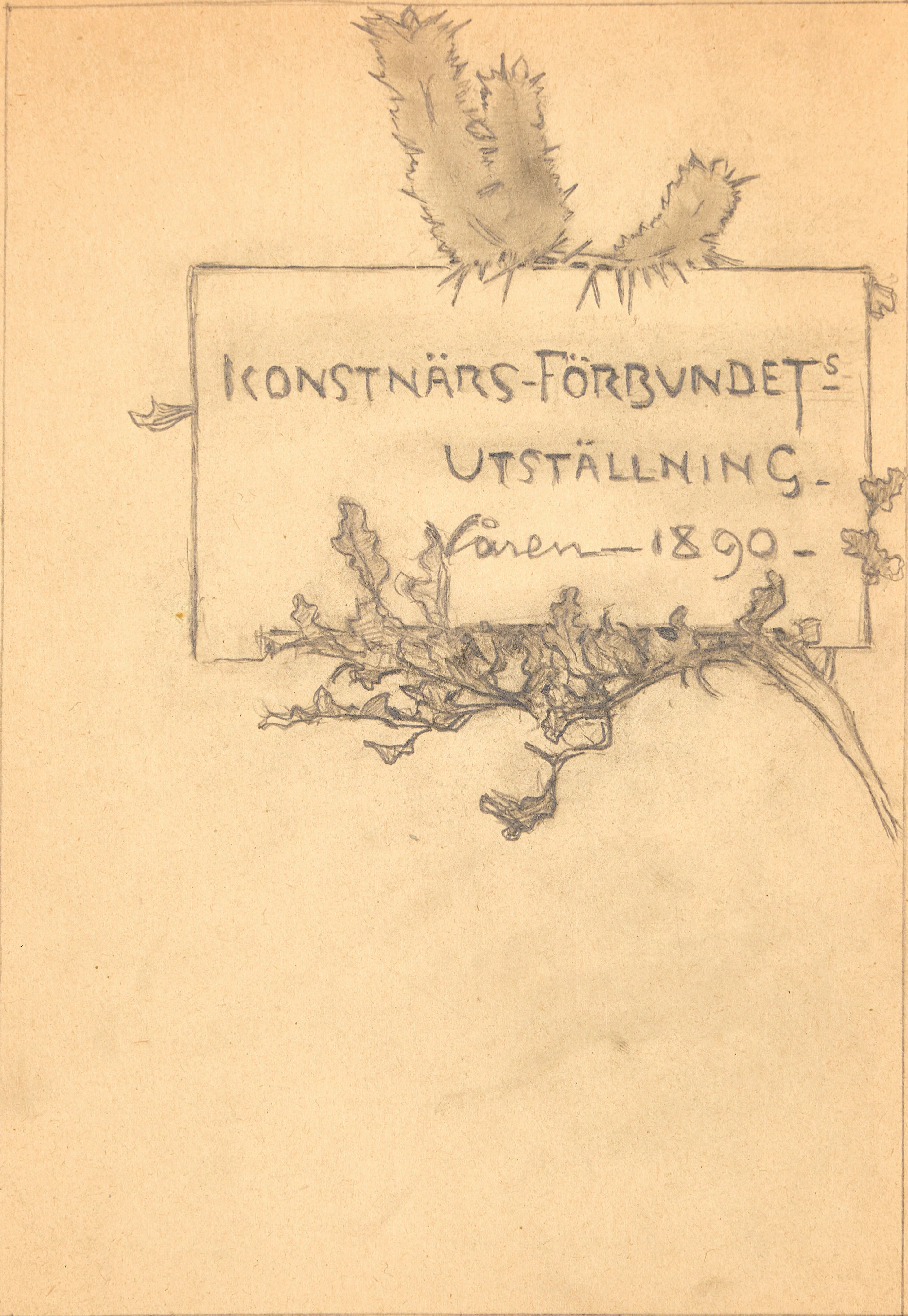 KARL NORDSTRÖM (Tjörn 1855-1923 Drottningholm). Studie till omslaget