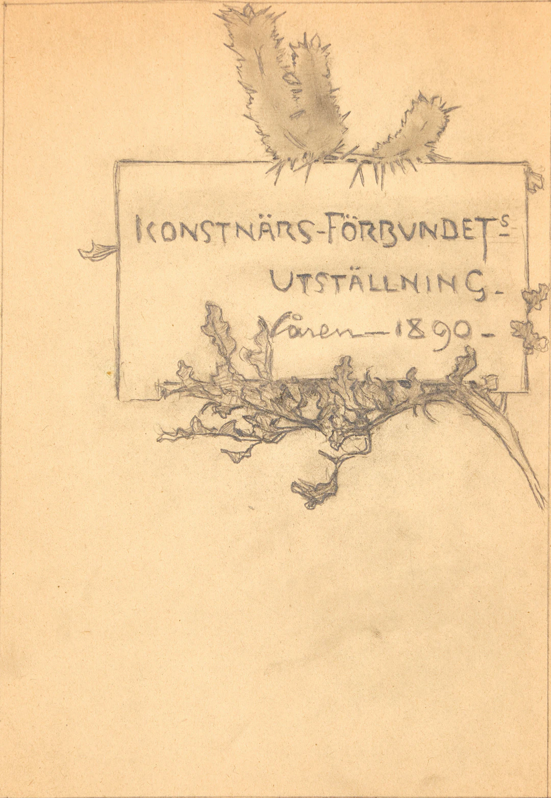 KARL NORDSTRÖM (Tjörn 1855-1923 Drottningholm). Studie till omslaget