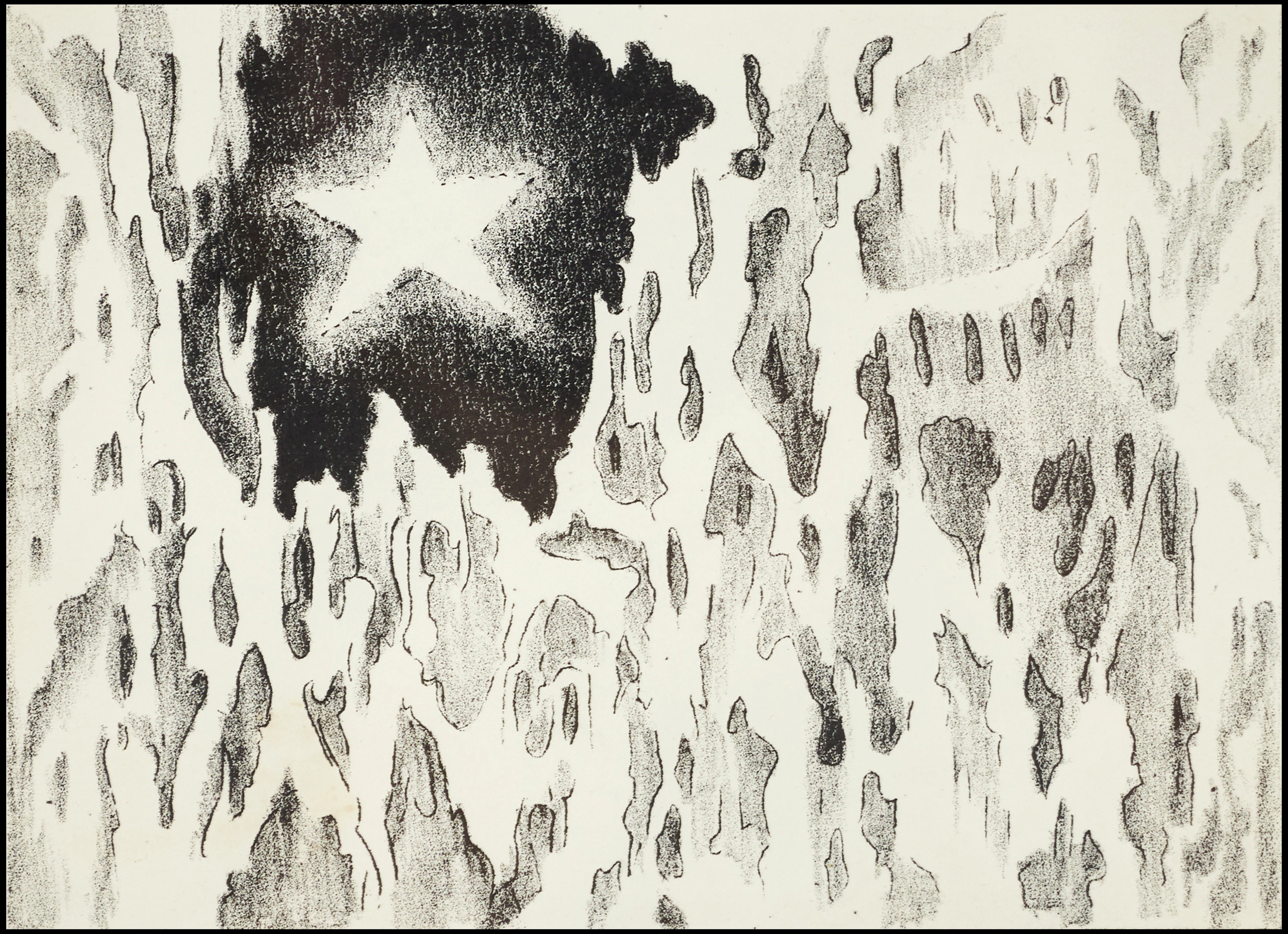 ELSA THORESEN (USA, 1909-1994). Landskap med stjärna, signerad, 1950-tal