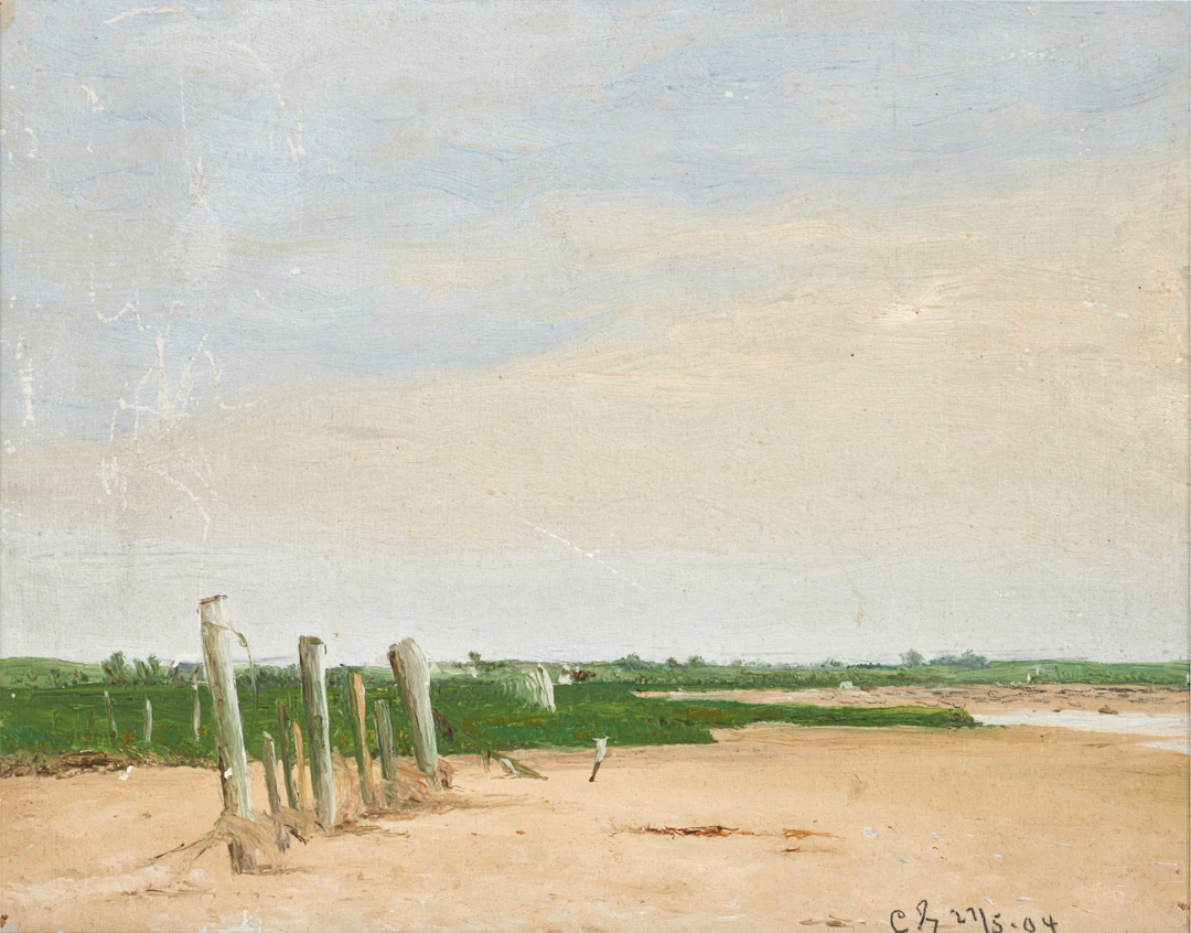 OIDENTIFIERAD KONSTNÄR (troligen Danmark, tidigt 1900-tal). Strandmotiv