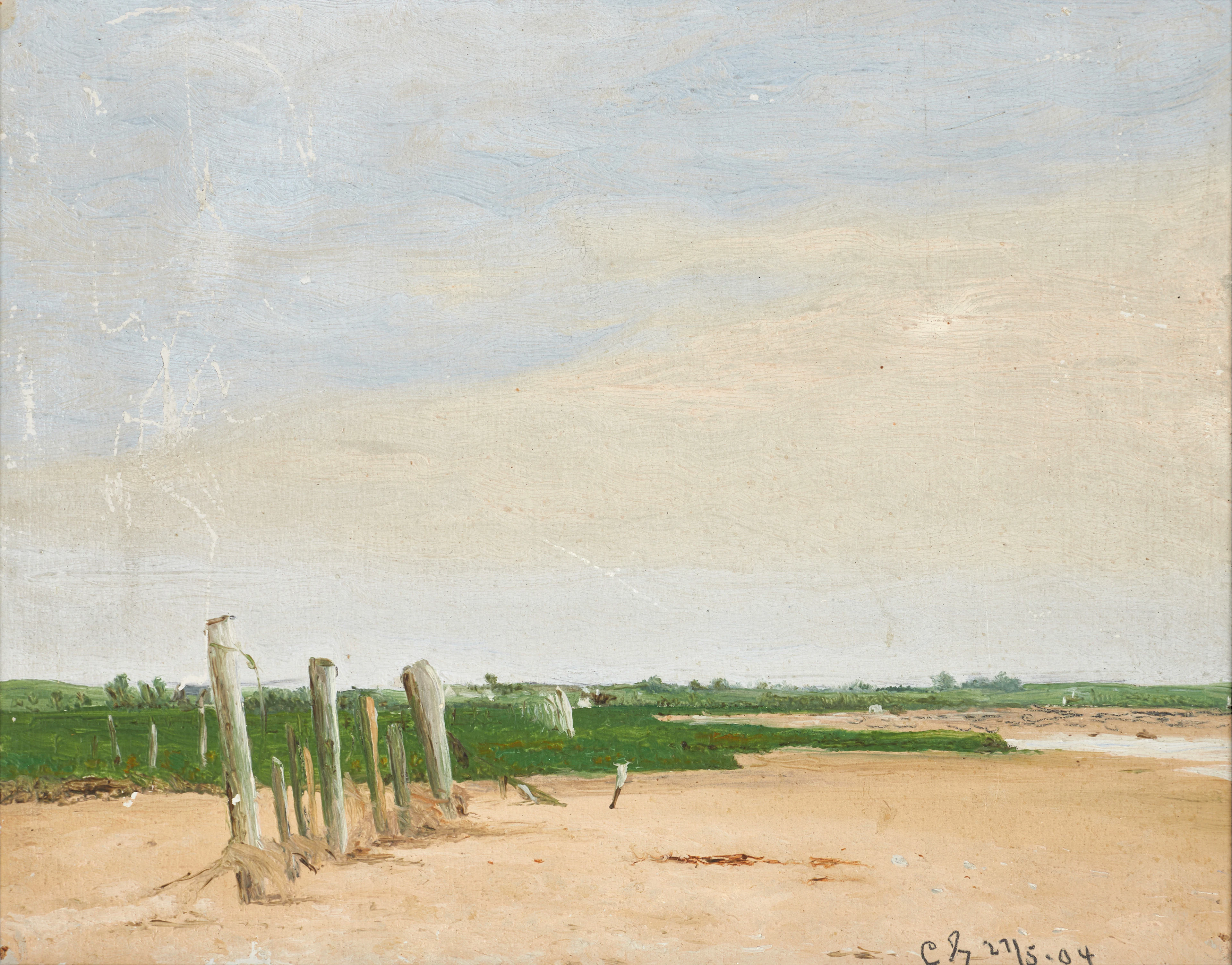 OIDENTIFIERAD KONSTNÄR (troligen Danmark, tidigt 1900-tal). Strandmotiv