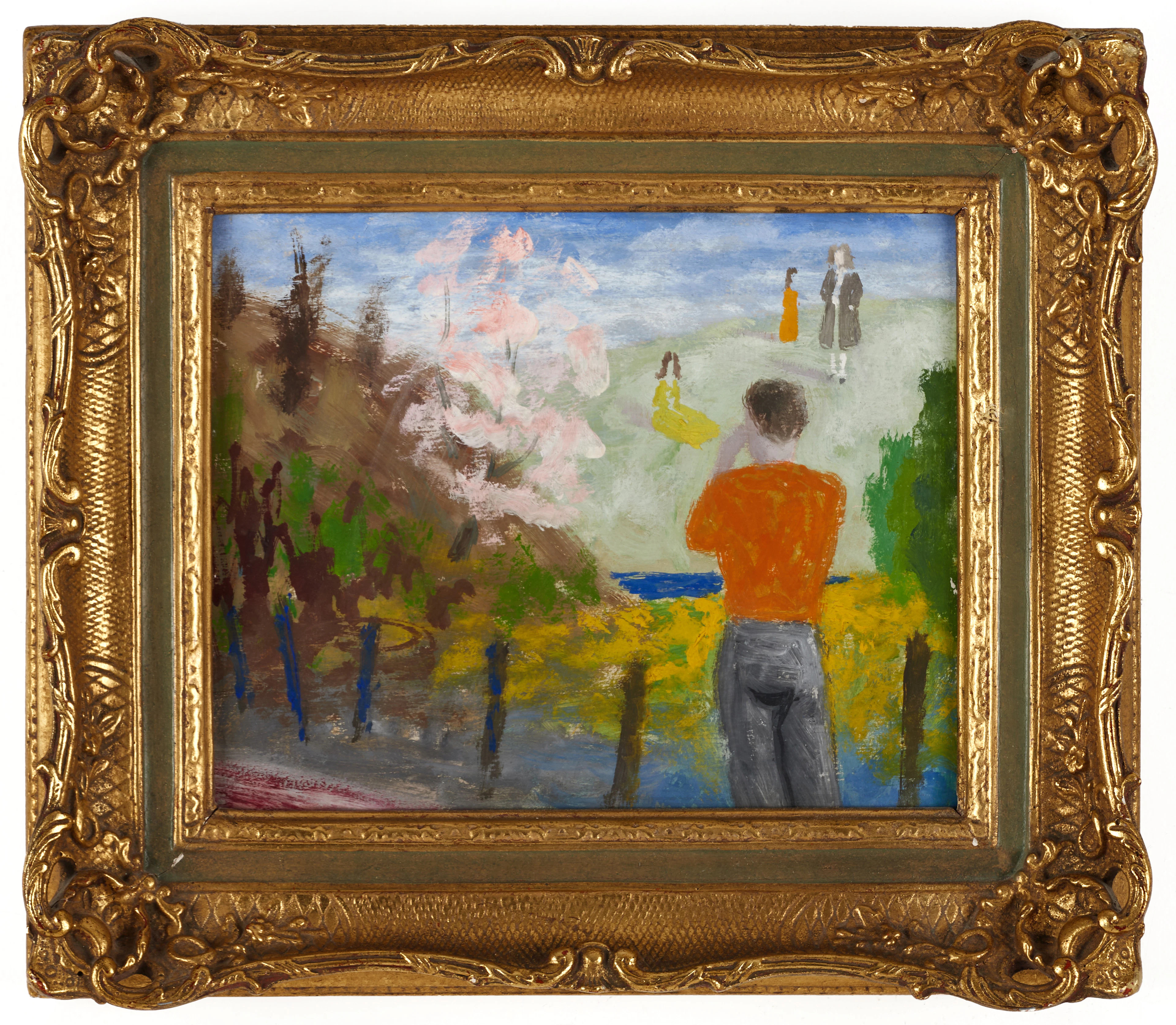 STELLAN MÖRNER (SVERIGE, 1896-1979). Tillskriven, figurscen, olja på pannå.