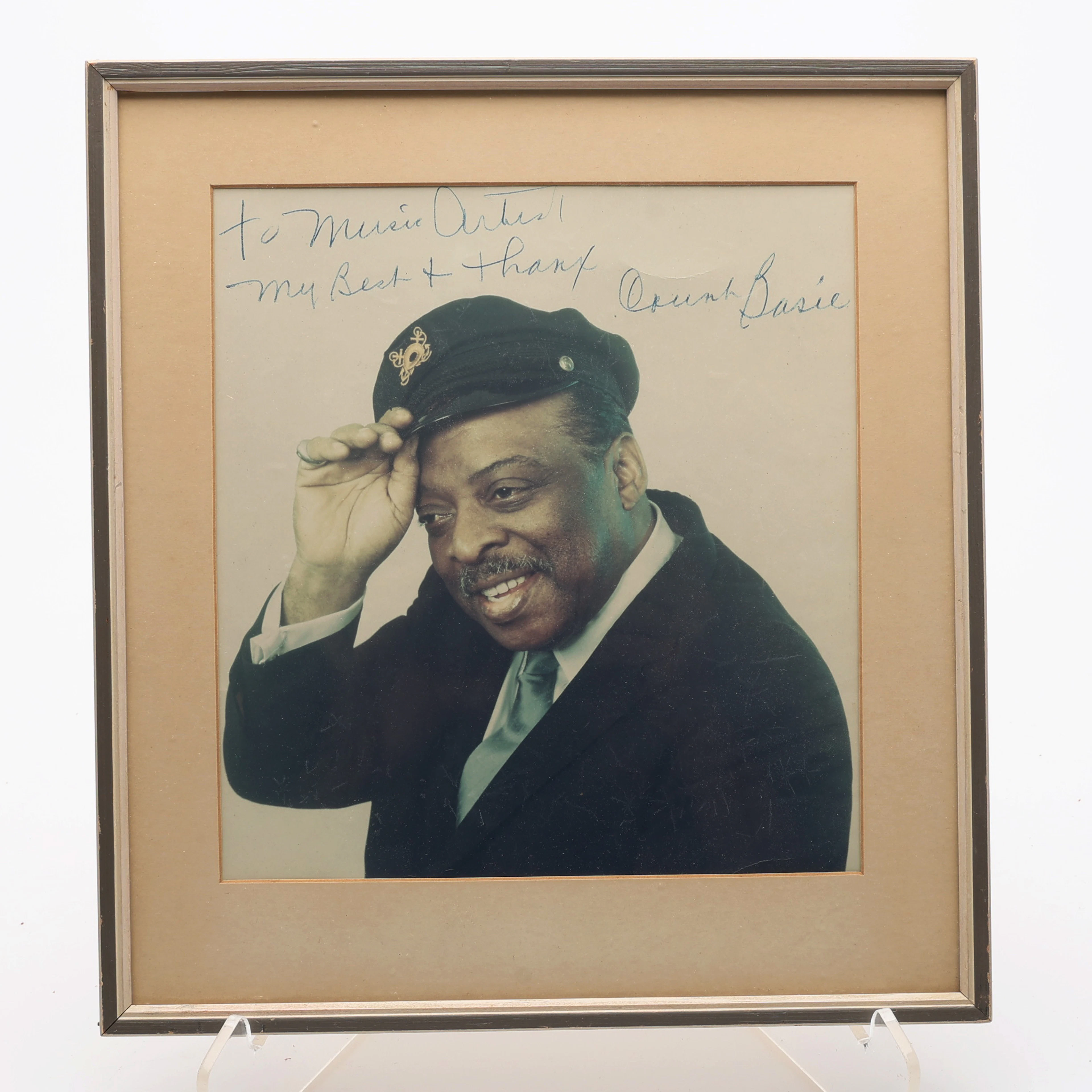 AUTOGRAF. COUNT BASIE (1904-1984). AMERIKANSK JAZZMUSIKER OCH BANDLEDARE.