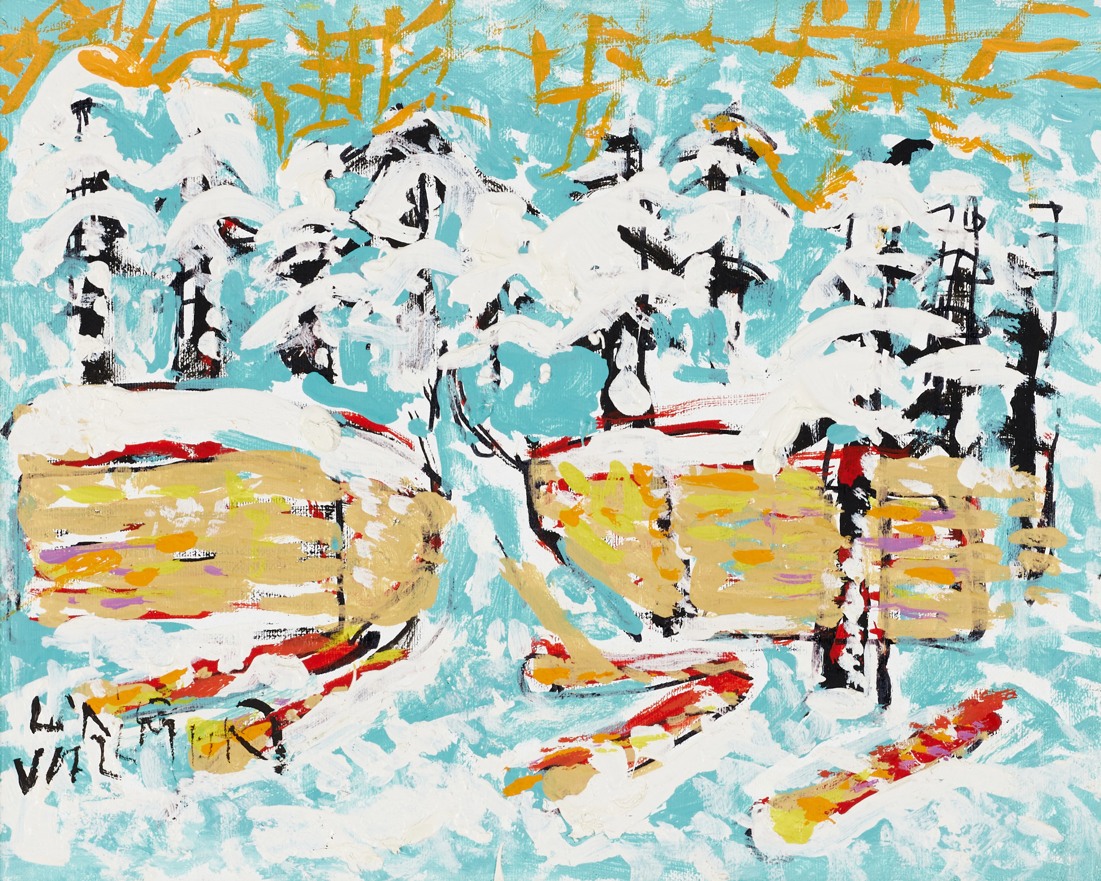 UNO WALLMAN (1913–2004). Vinterlandskap, signera, olja på duk.