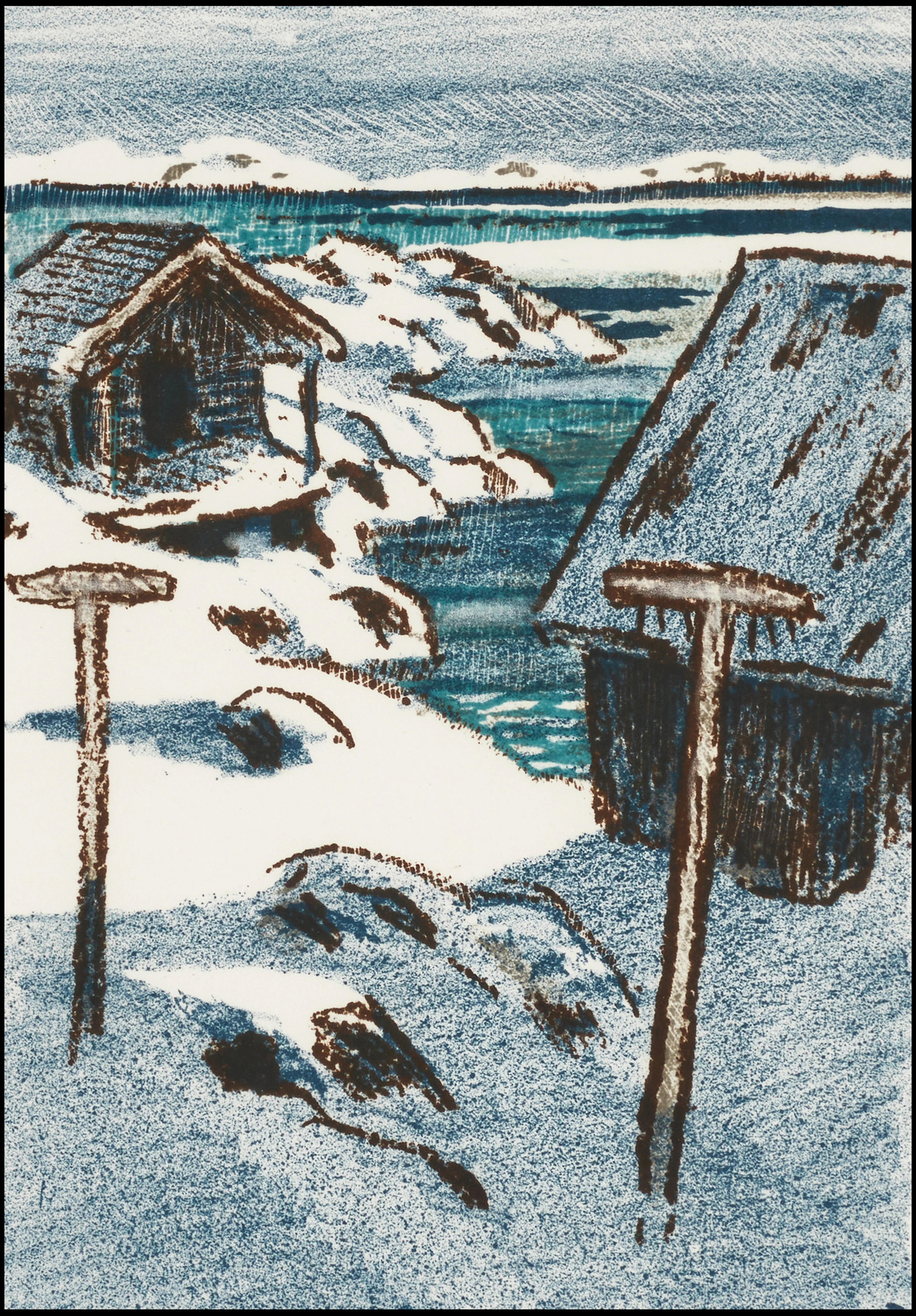 ROLAND SVENSSON (1910-2003). "Utskärsvinter", signerad roland S.