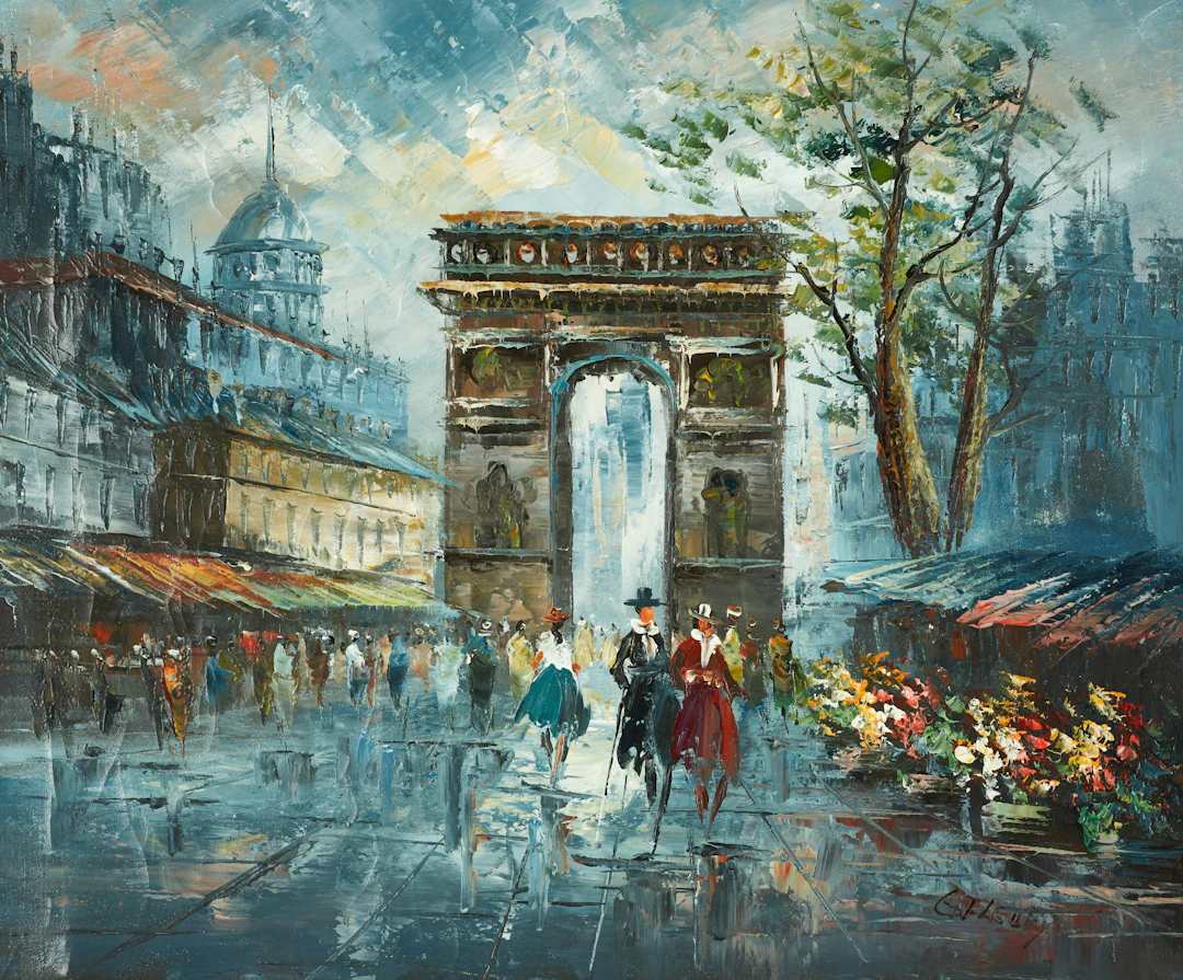 OIDENTIFIERAD KONSTNÄR (1900-TAL). Motiv från Paris, signerad G. Fleury