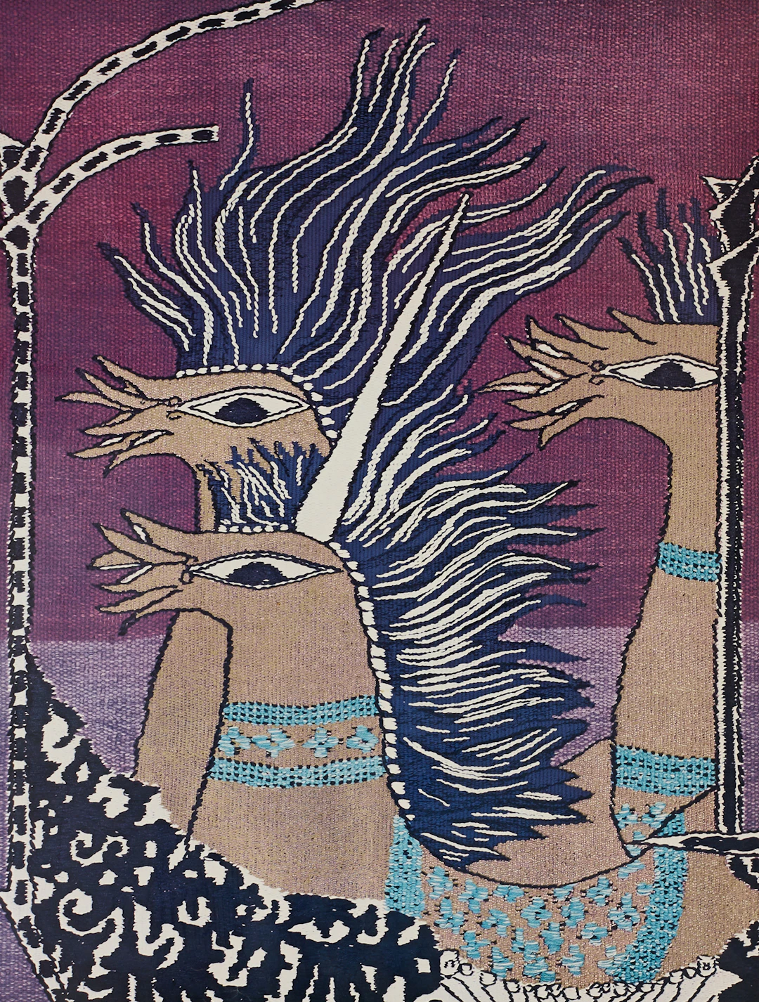 MAX WALTER SVANBERG (1925–2008). Detalj ur gobeläng "Hjulspår", offset