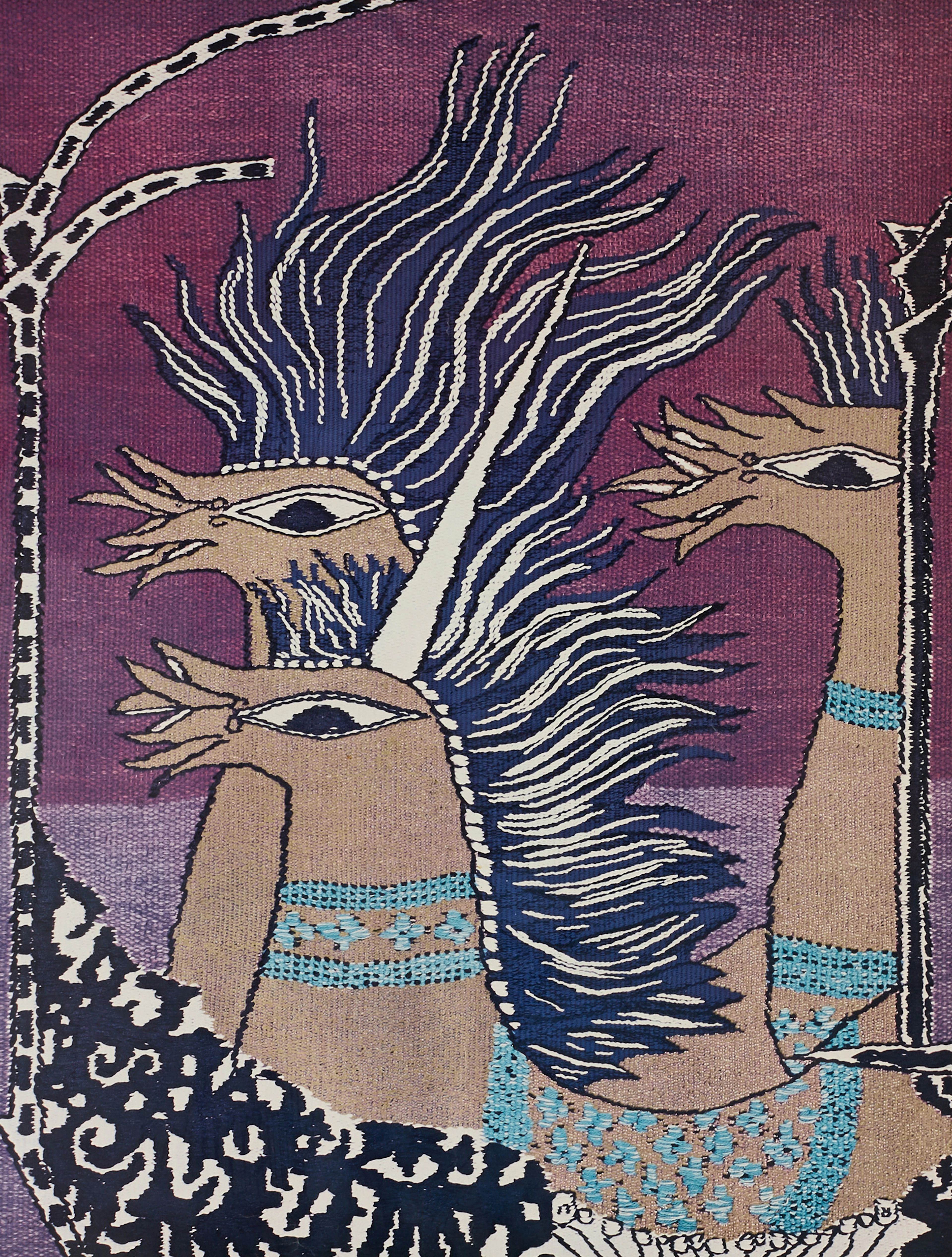 MAX WALTER SVANBERG (1925–2008). Detalj ur gobeläng "Hjulspår", offset