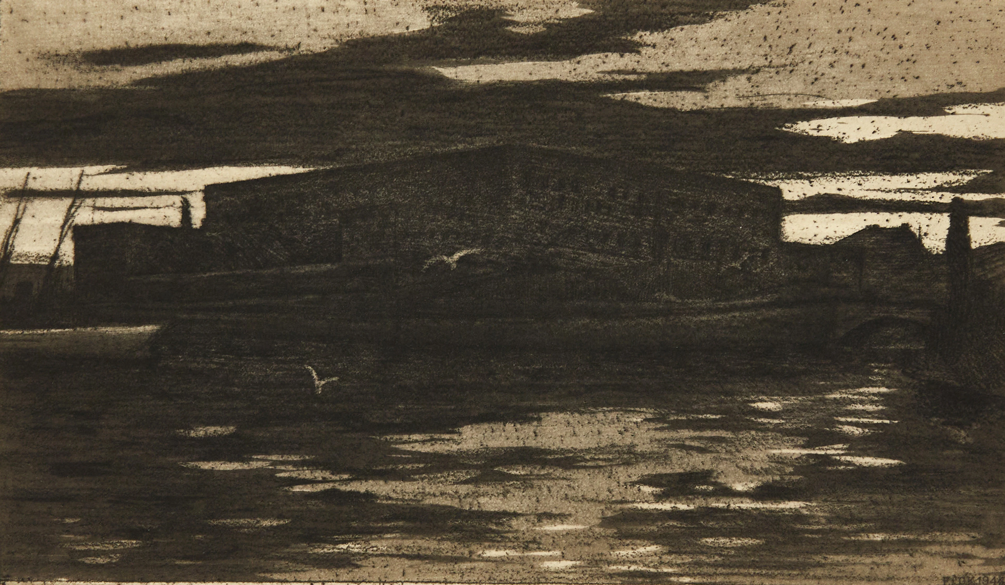 PRINS EUGEN (1865-1947). Stockholms slott, etsning.