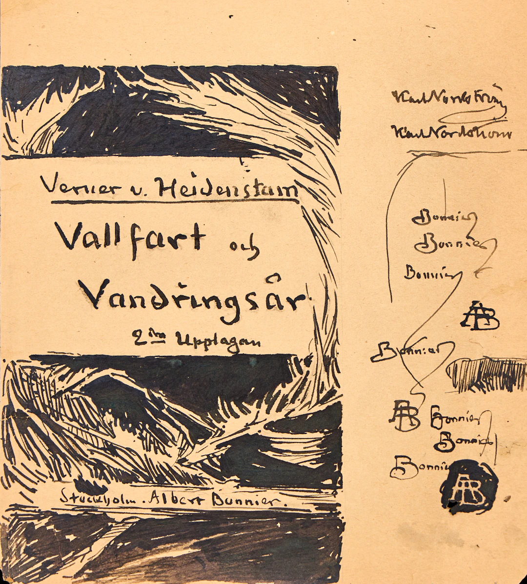 KARL NORDSTRÖM (Tjörn 1855-1923 Drottningholm). Förlaga till omslaget