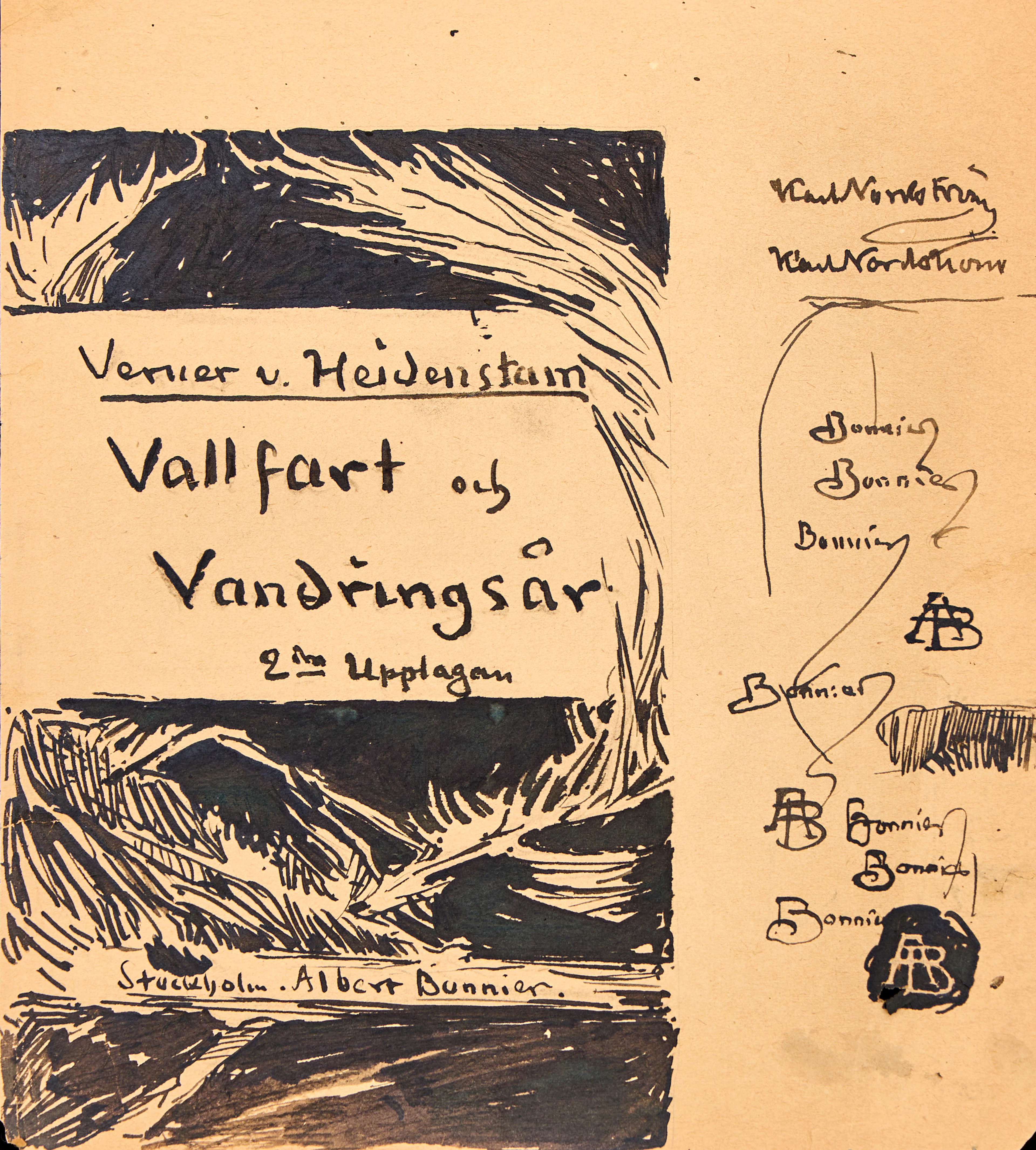 KARL NORDSTRÖM (Tjörn 1855-1923 Drottningholm). Förlaga till omslaget