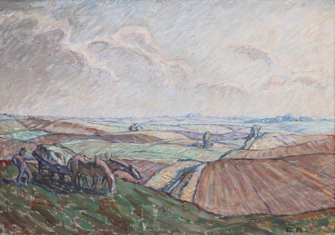 ESTER ALMQVIST. OLJA PÅ DUK, LANDSKAP, MONOGRAMSIGNERAD, 1926.