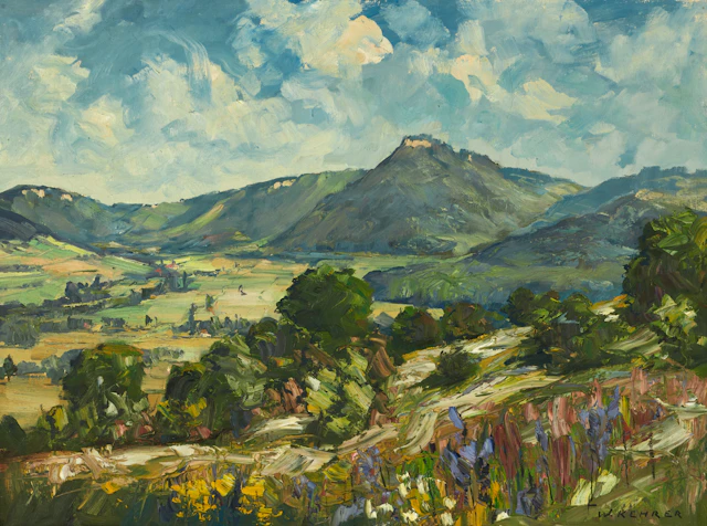 WILHELM KEHRER (Tyskland, 1892-1960), Landskap med berg, signerad, olja på duk.