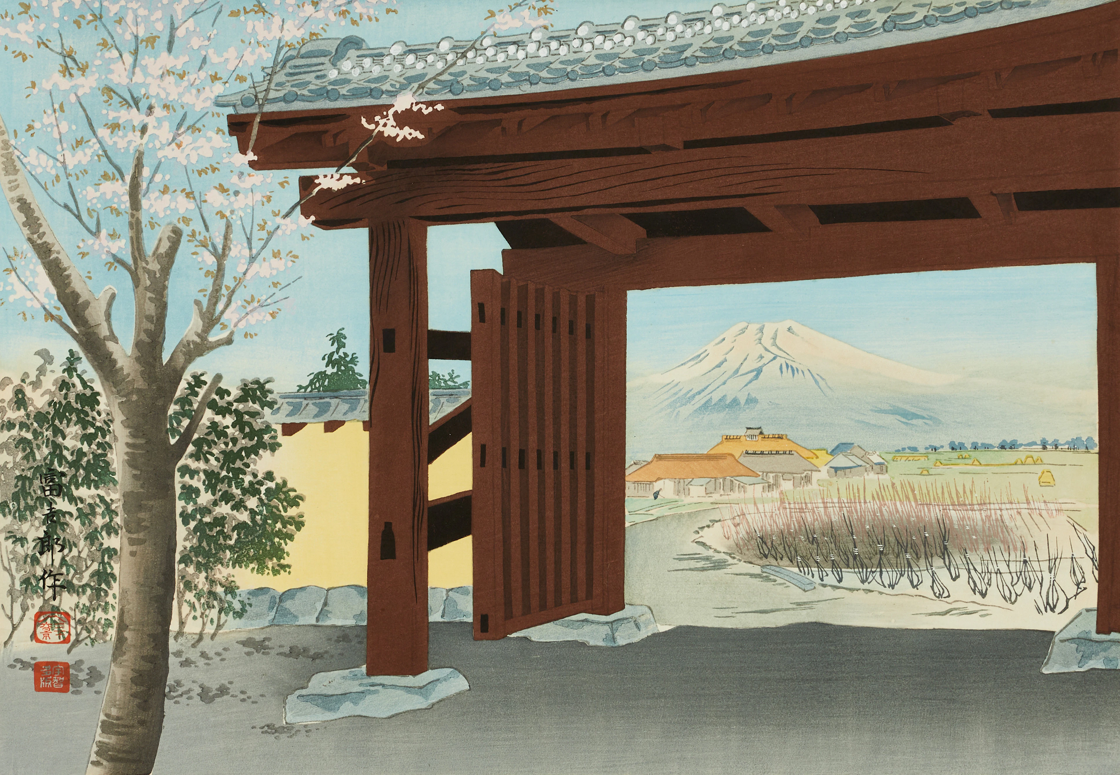 TOMIKICHIRO TOKURIKI (Japan 1902-1999), Fuji in front of the Egawa