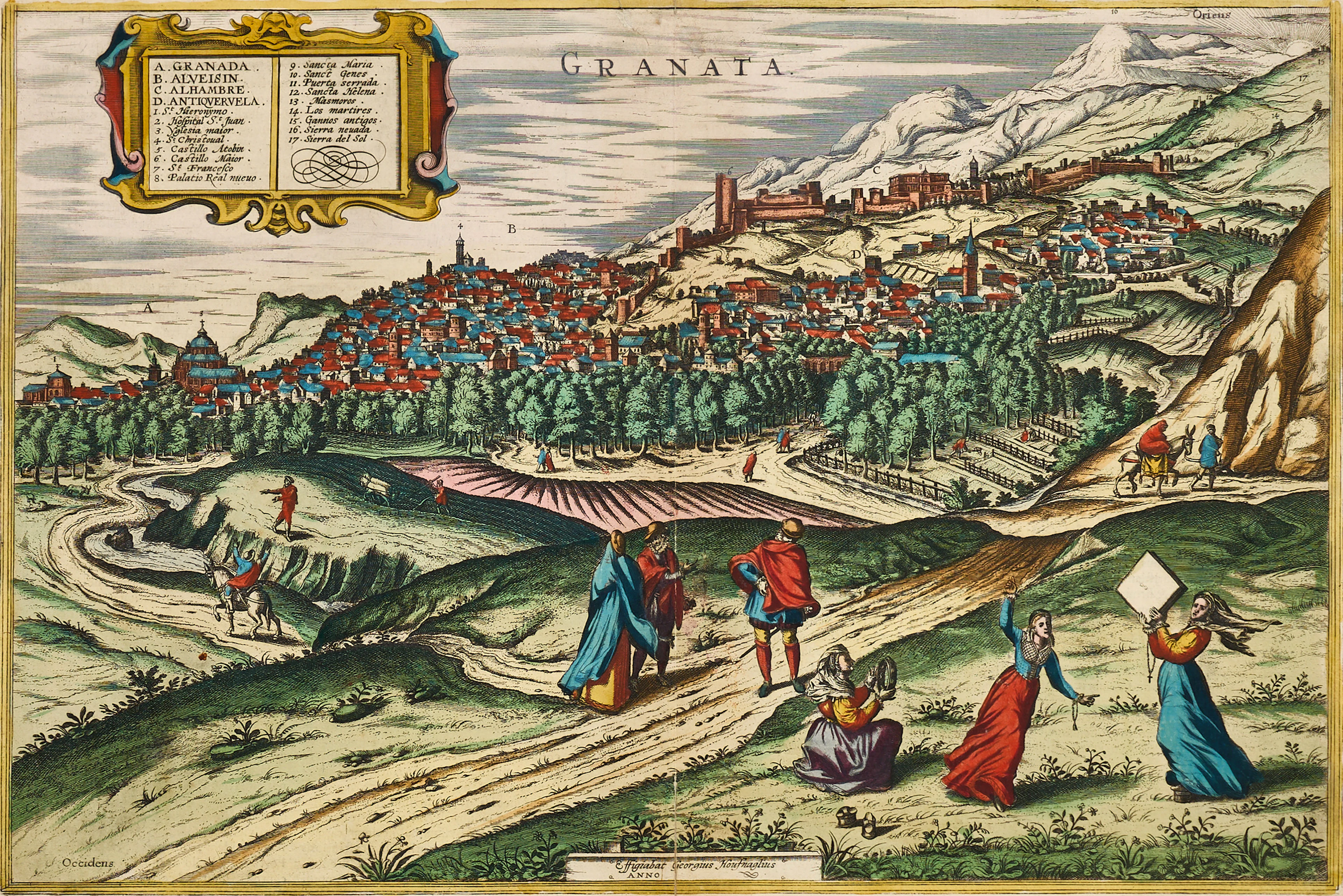 BRAUN/HOGENBERG/JANSSONIUS, Granata, 1657.