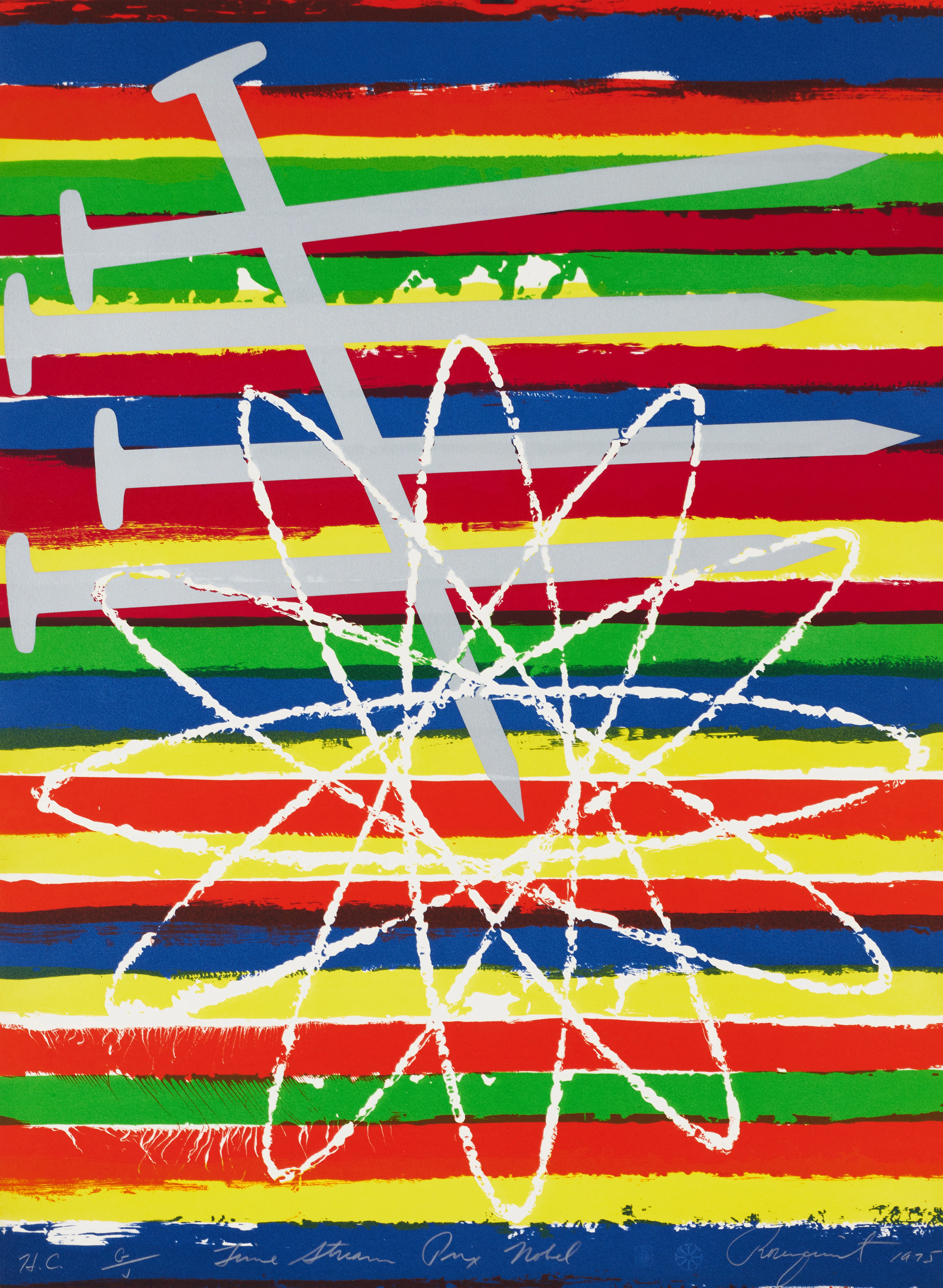 JAMES ROSENQUIST (USA, 1933-2017). "Time Stream Prix Nobel" ur "Hommage