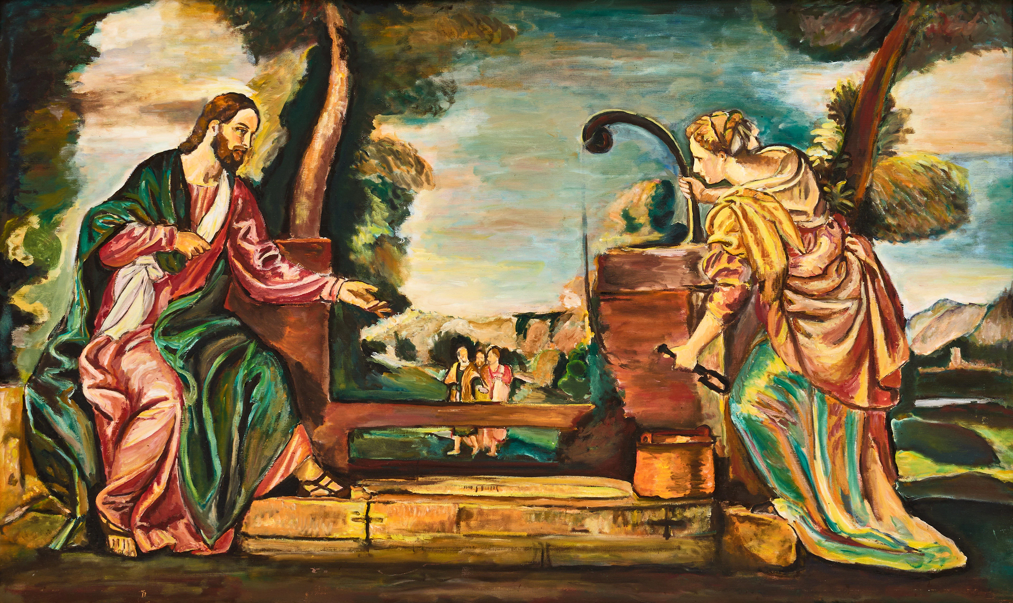 KJELL HELMERSSON (1935-2025). Kopia efter "Christ and the Woman of
