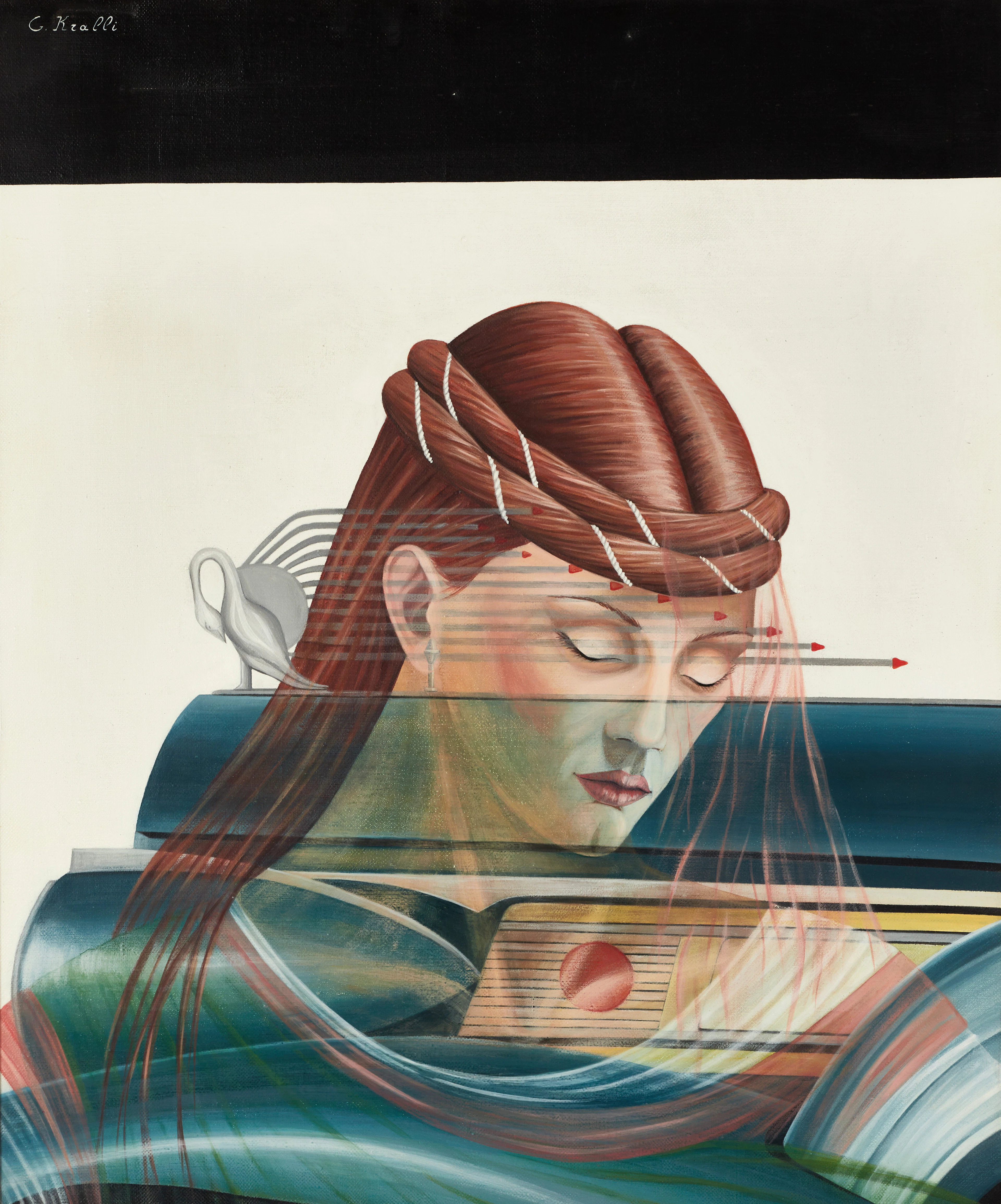 GEORGIANNA KRALLI (1950-). "Nutidens mytologi nr 2", signerad G. Kralli