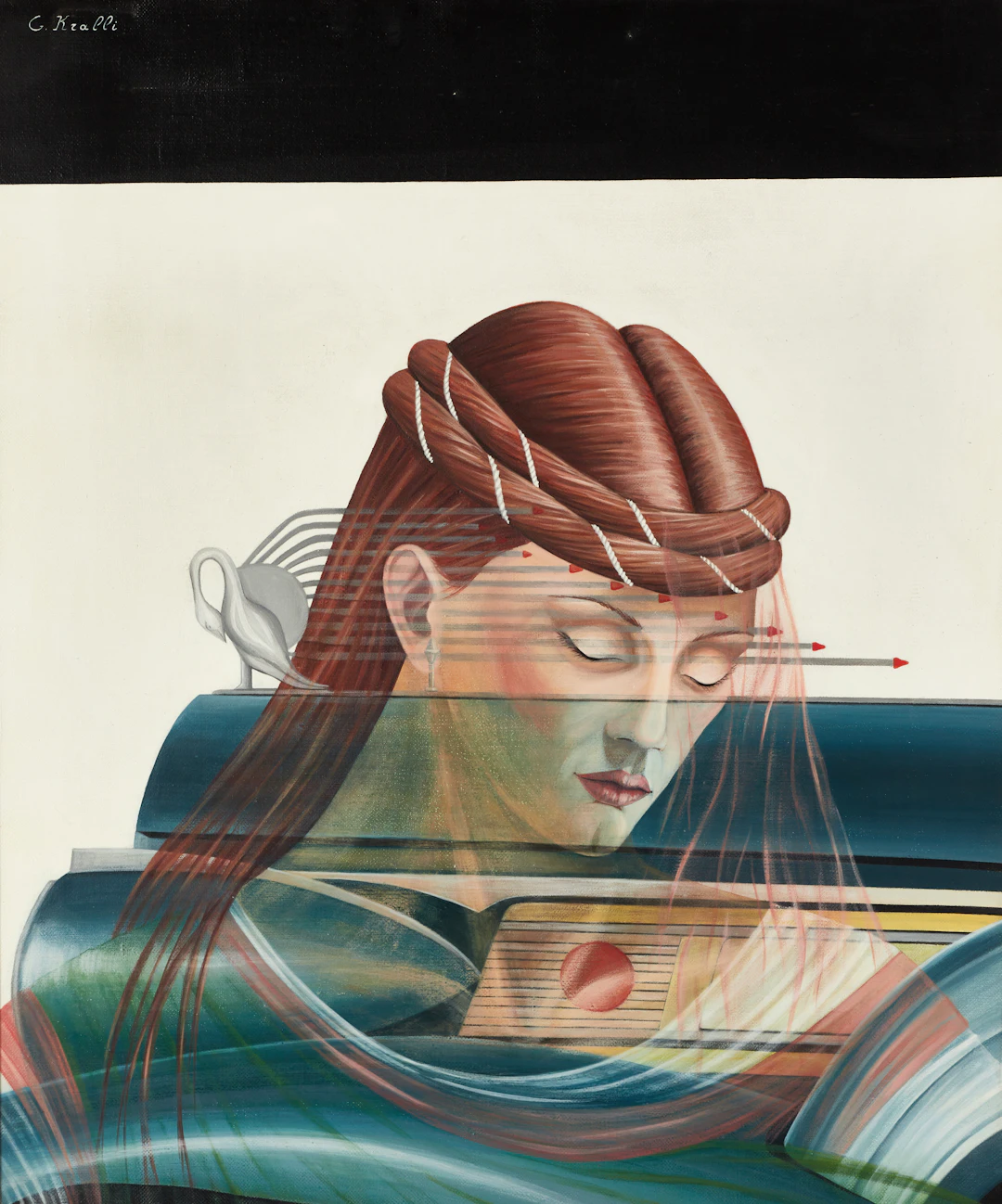 GEORGIANNA KRALLI (1950-). "Nutidens mytologi nr 2", signerad G. Kralli