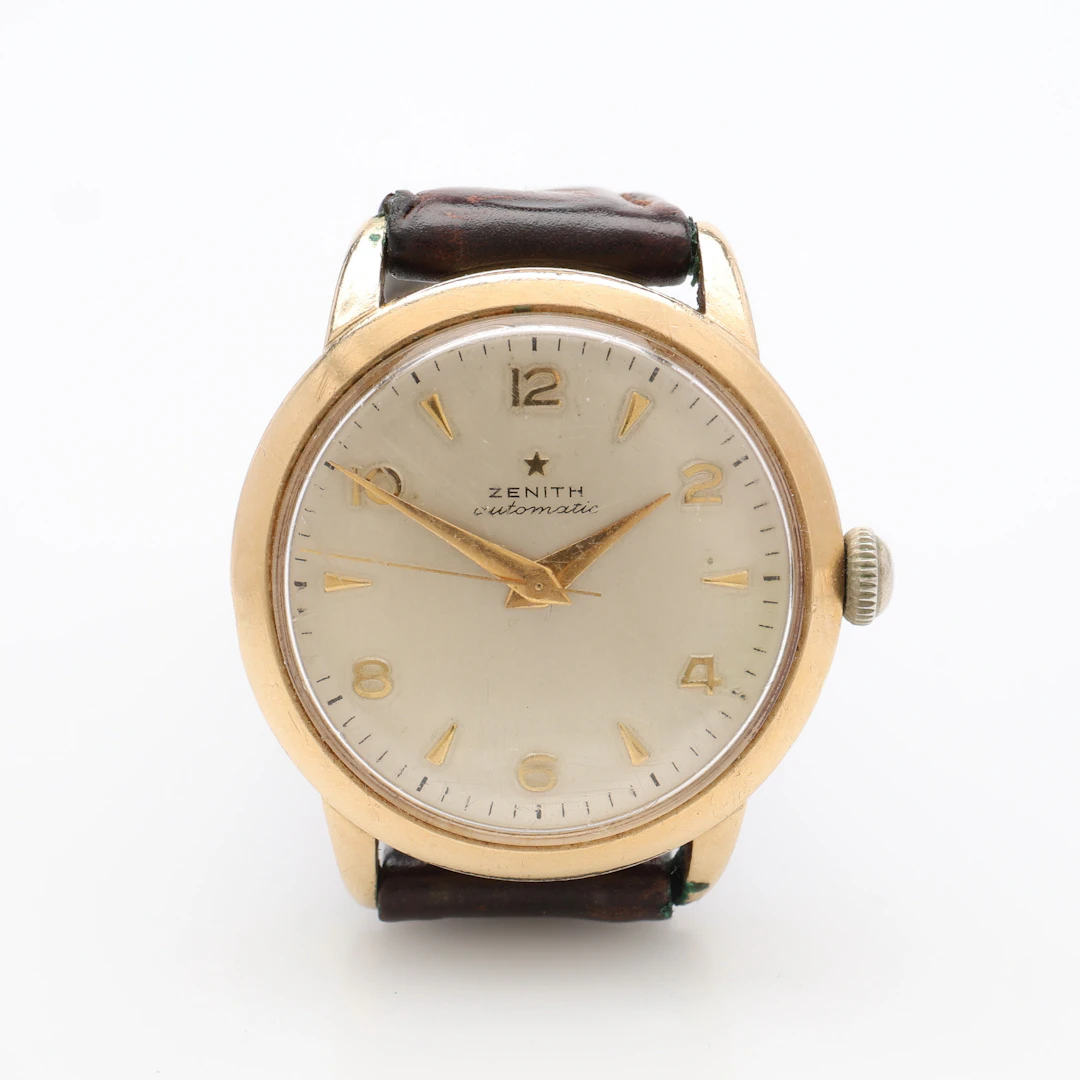 ARMBANDSUR, GULD PÅ STÅL, ZENITH, AUTOMATISKT UPPDRAG.