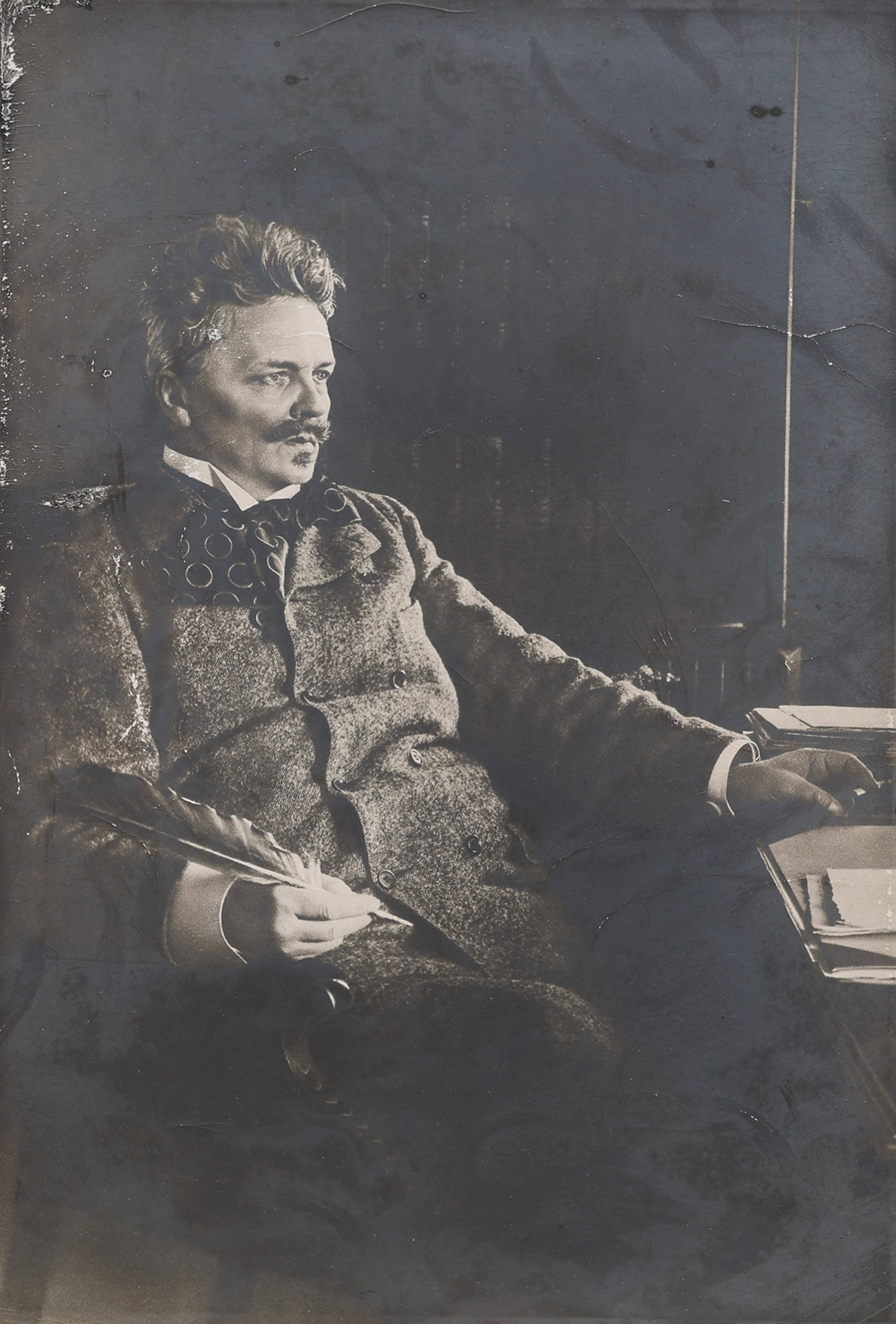 HERMAN ANDERSSON 1856-1909. SILVERGELATINKOPIA, AUGUST STRINDBERG
