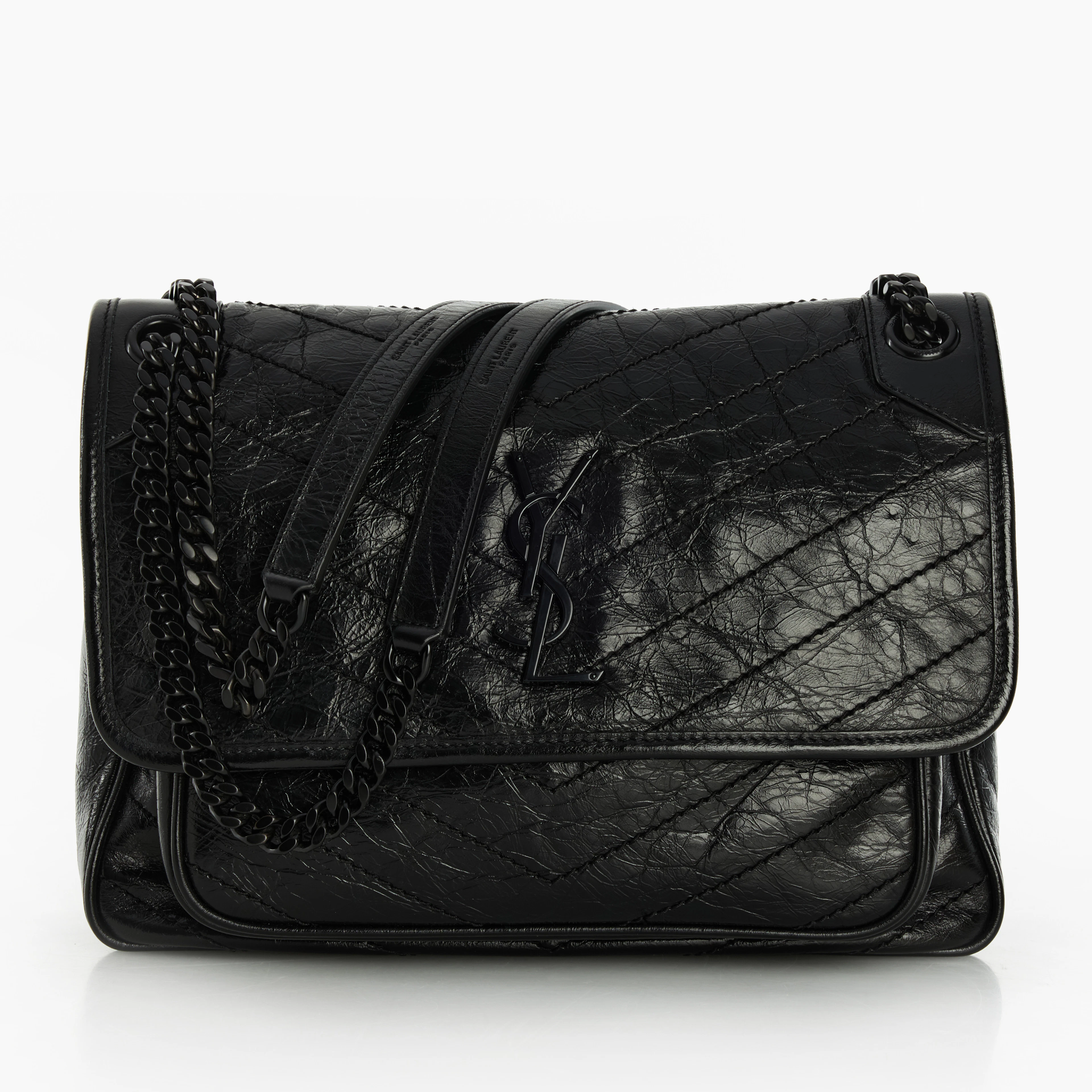 SAINT LAURENT, väska "Niki Medium Vintage", svart läder.