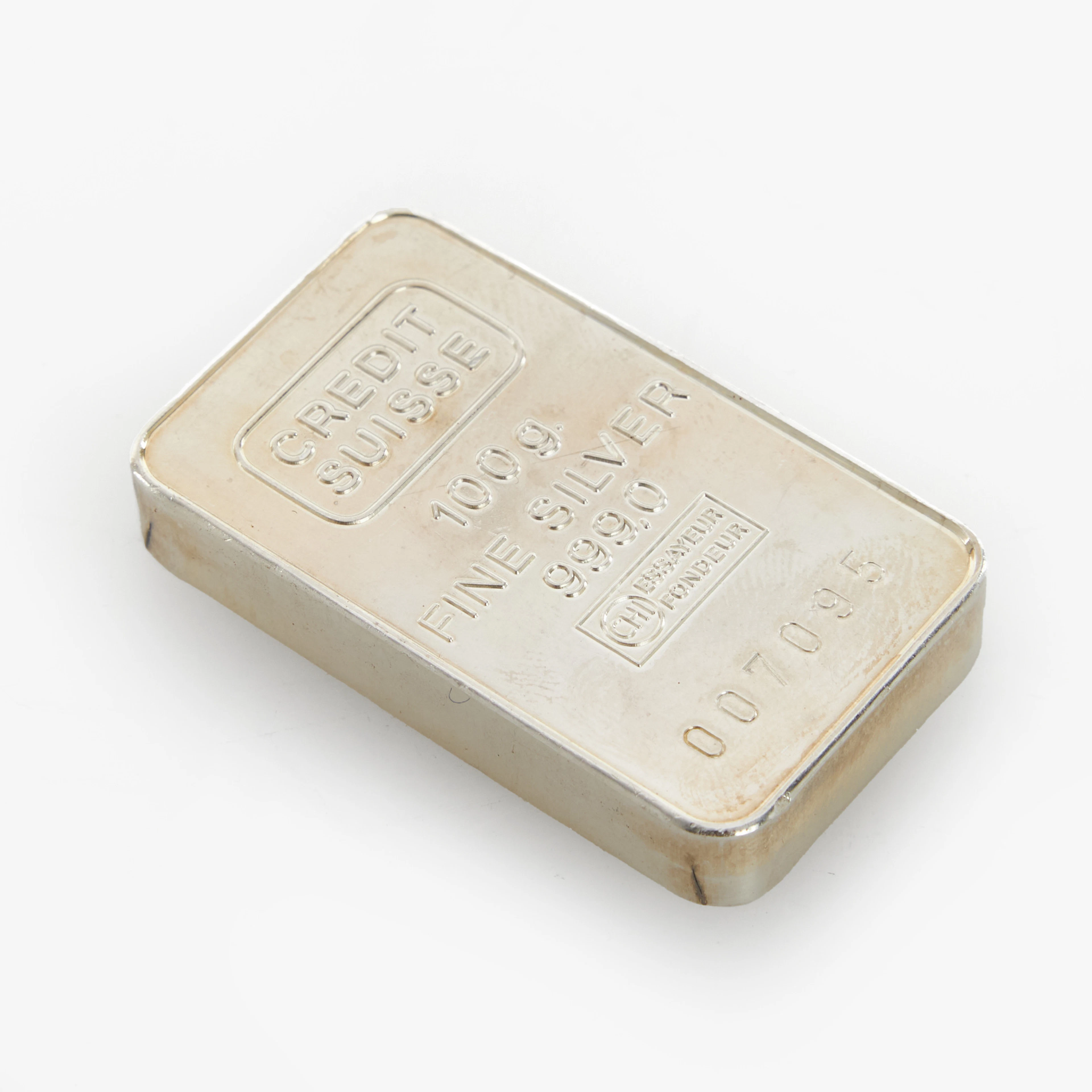 SILVERTACKA, 999,0 silver, Credit Suisse, 100 gram.