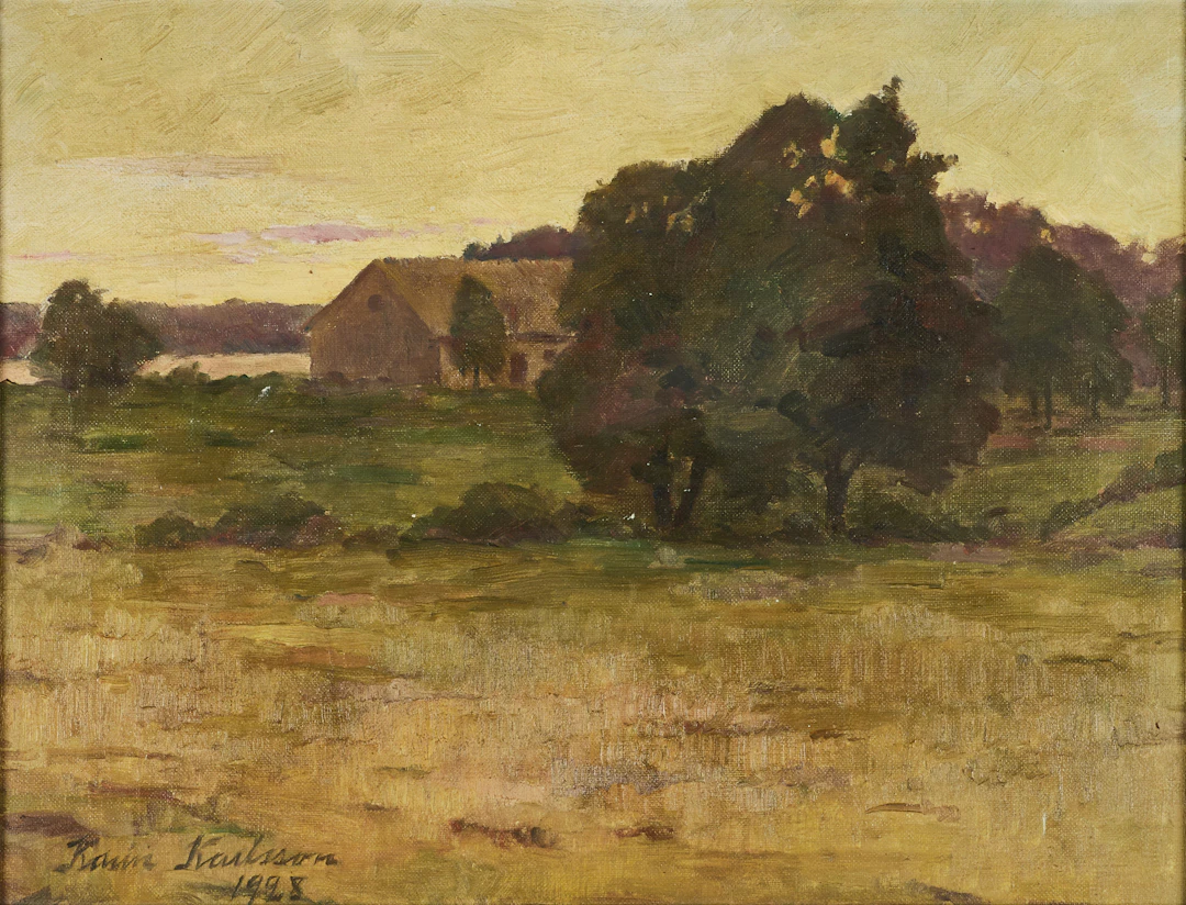 KARIN KARLSSON (1897-1979), Skymningslandskap, signerad och daterad