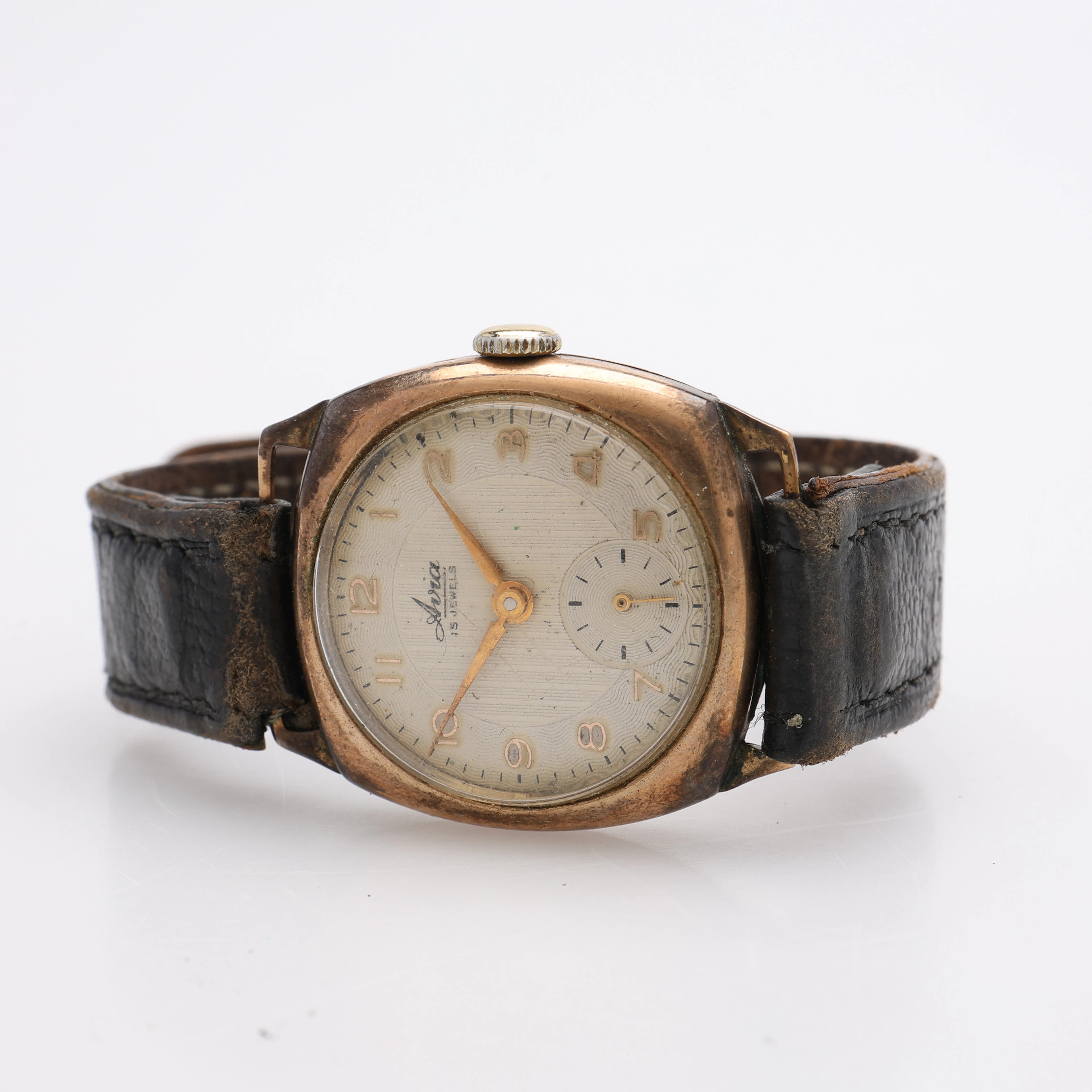 ARMBANDSUR, 9K GULD, AVIA, MANUELLT UPPDRAG, OMKRING 1900-TALETS MITT.