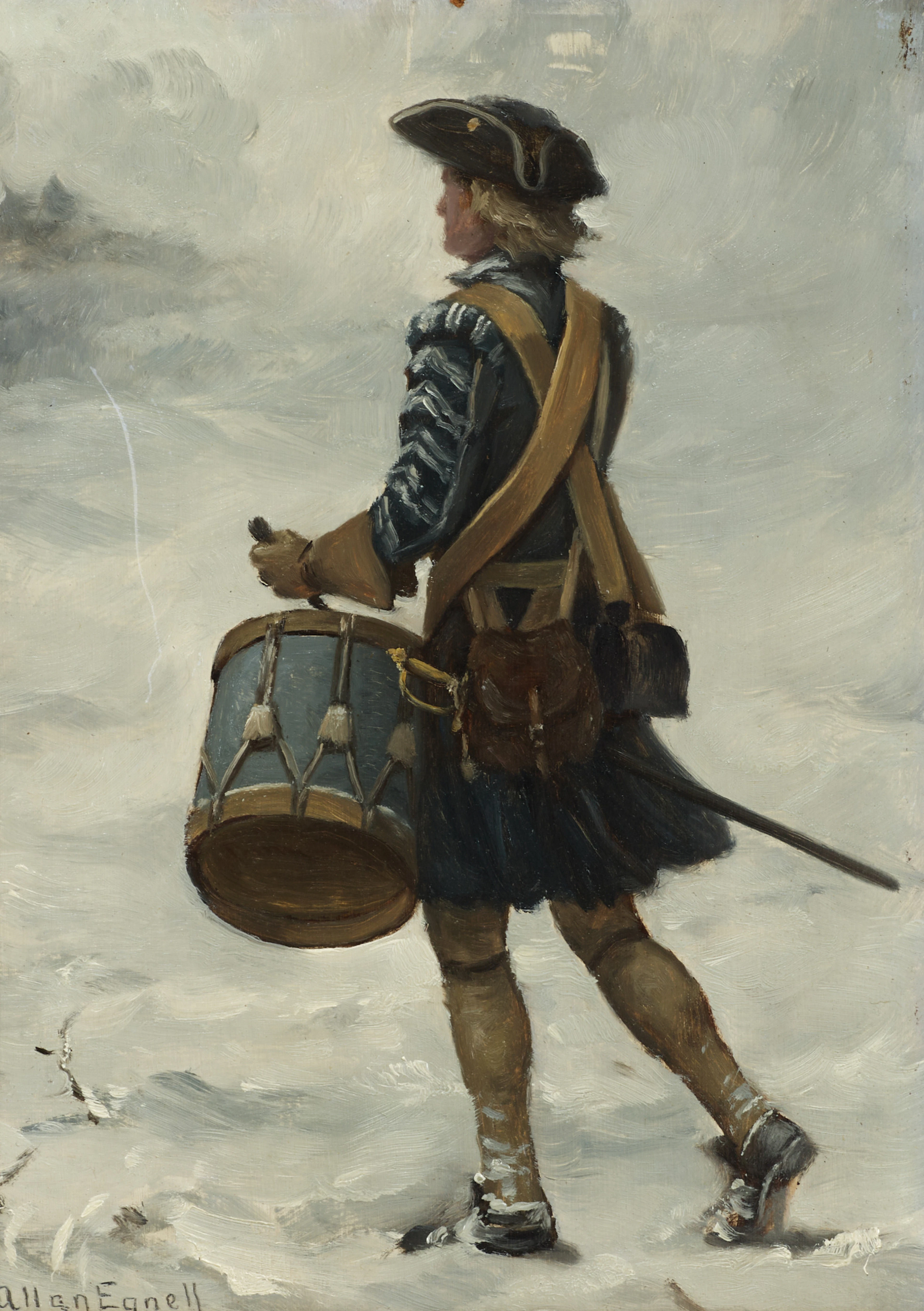 ALLAN EGNELL (1884-1960): Karolin, trummslager, signeradallan Egnell
