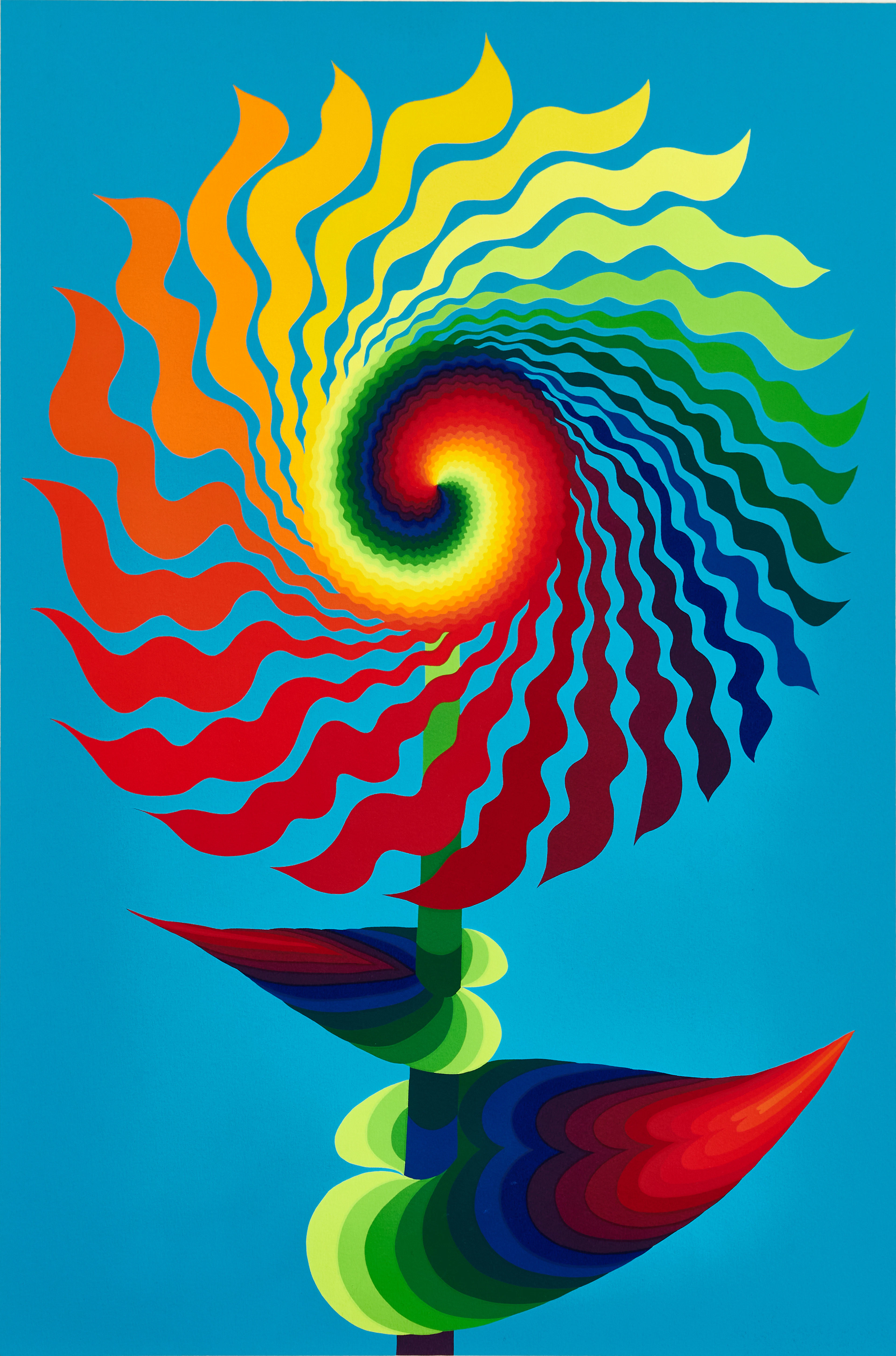 Ay-O (Takao Iijima, Japan, f. 1931). Nordic Hearts, signerad och daterad