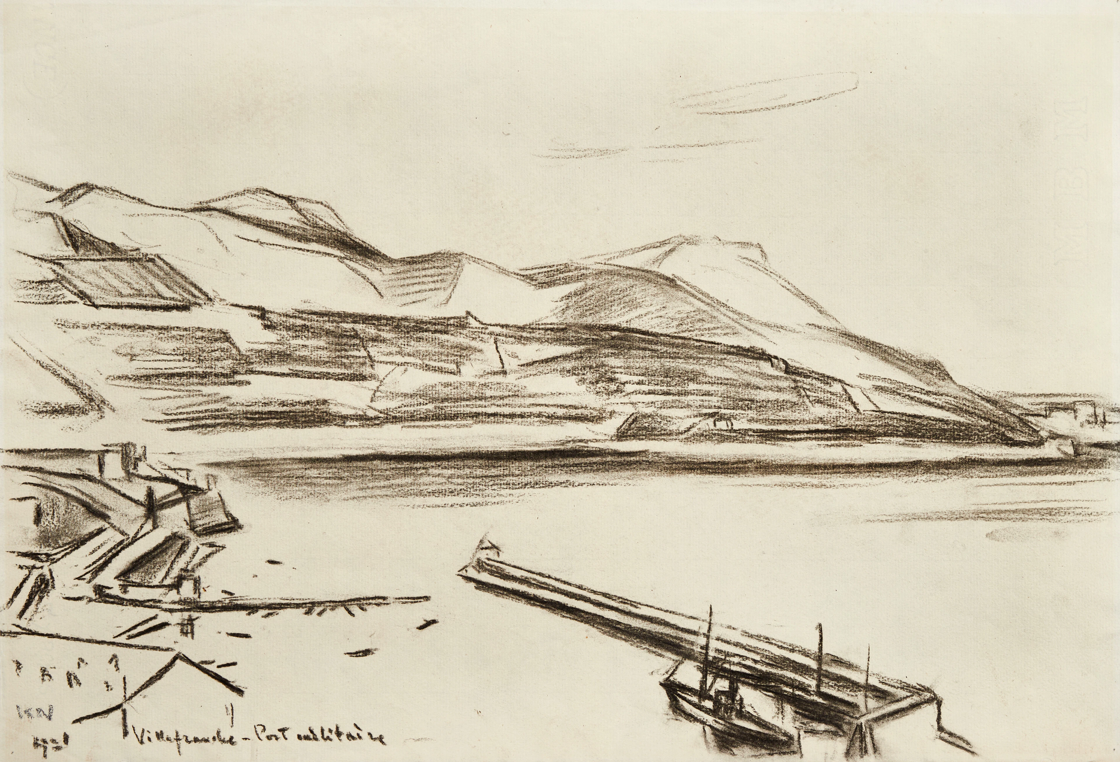 KARL NORDSTRÖM (Tjörn 1855-1923 Drottningholm). Militärhamnen, Ville