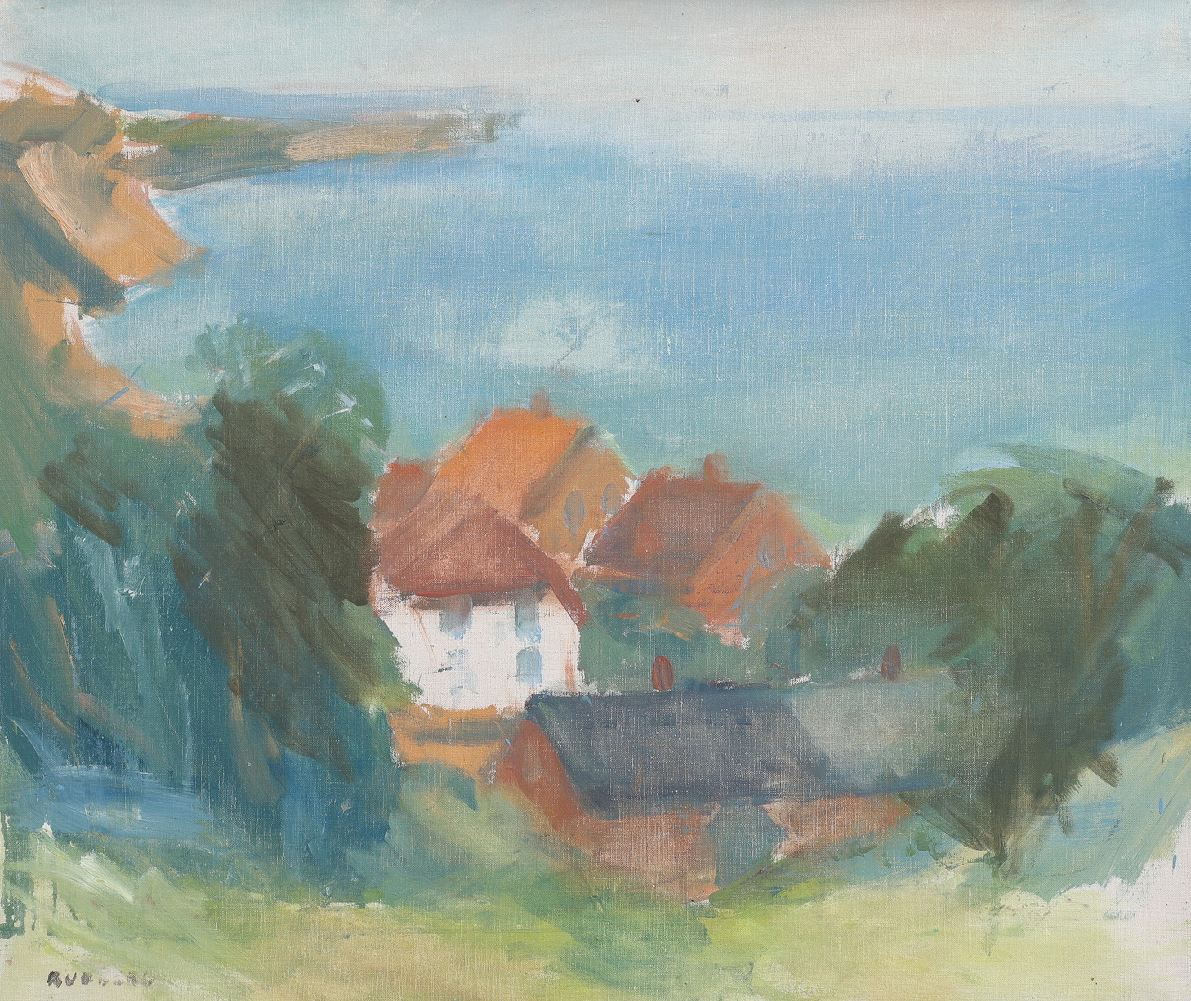 GUSTAV RUDBERG. KUSTLANDSKAP, VEN.