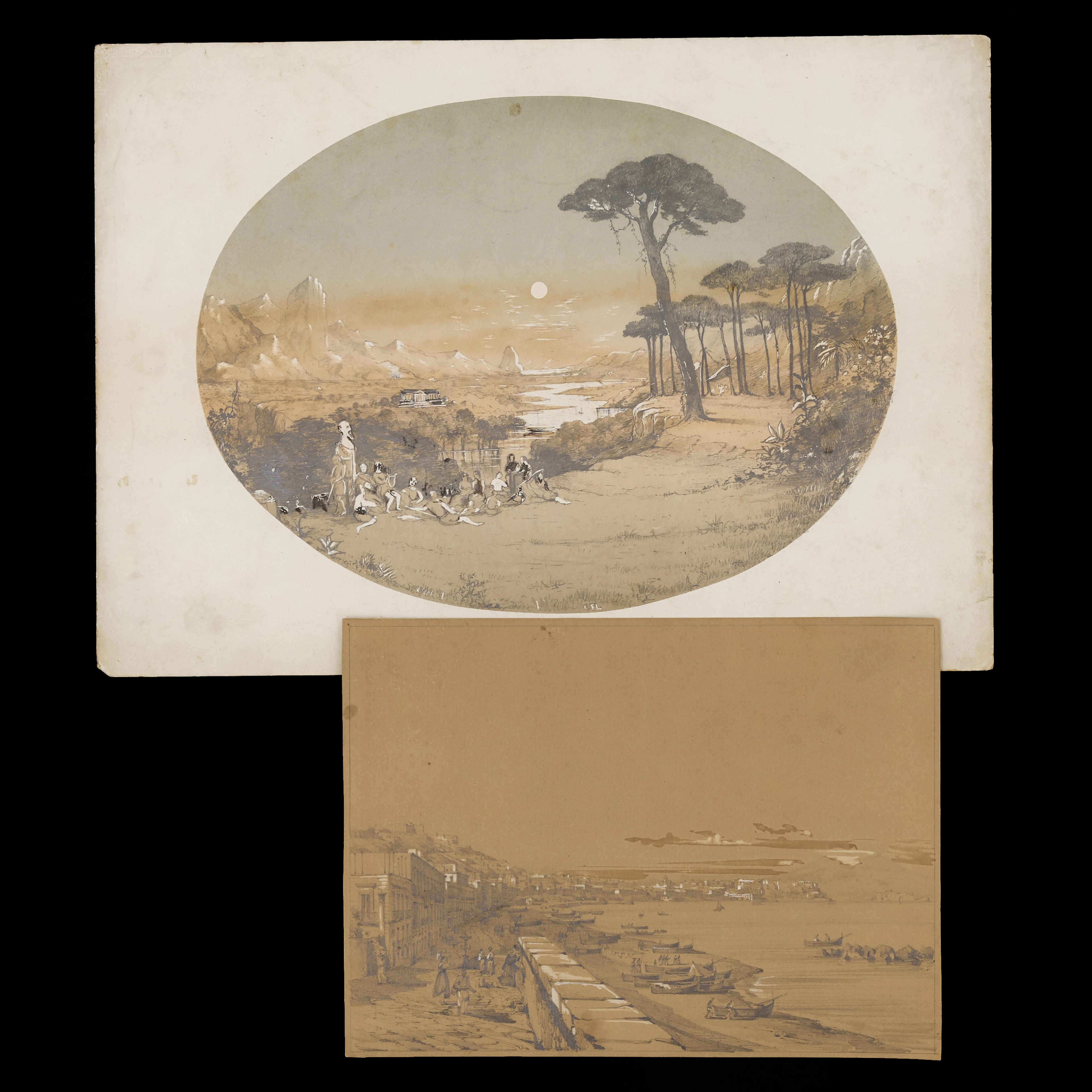 CARL JOHAN BILLMARK (1804-1870), "Napoli. Veduta da Monte Martino"