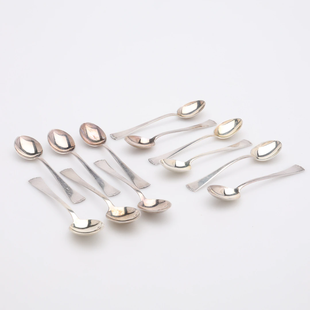 TESKEDAR, 12 STYCKEN, MODELL "DIANA", SILVER, TOTAL VIKT 153 GRAM.